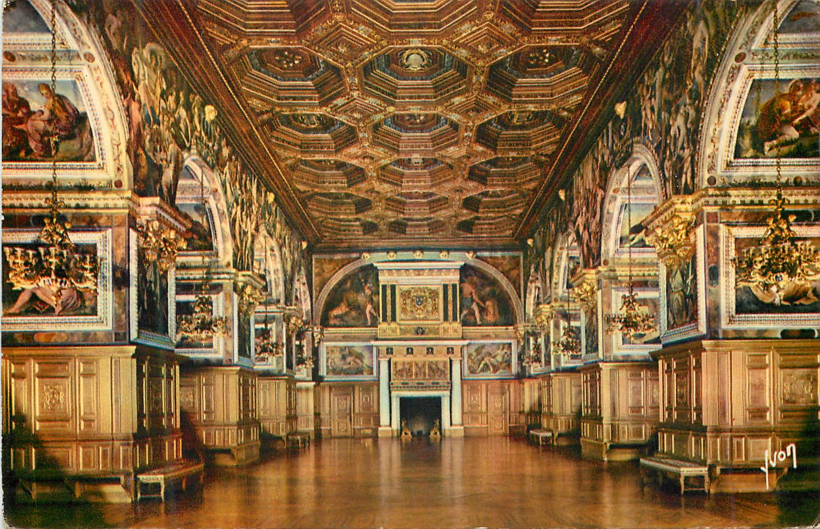 Castillo de Fontainebleau — La Sala de Baile — Ediciones de arte Yvon