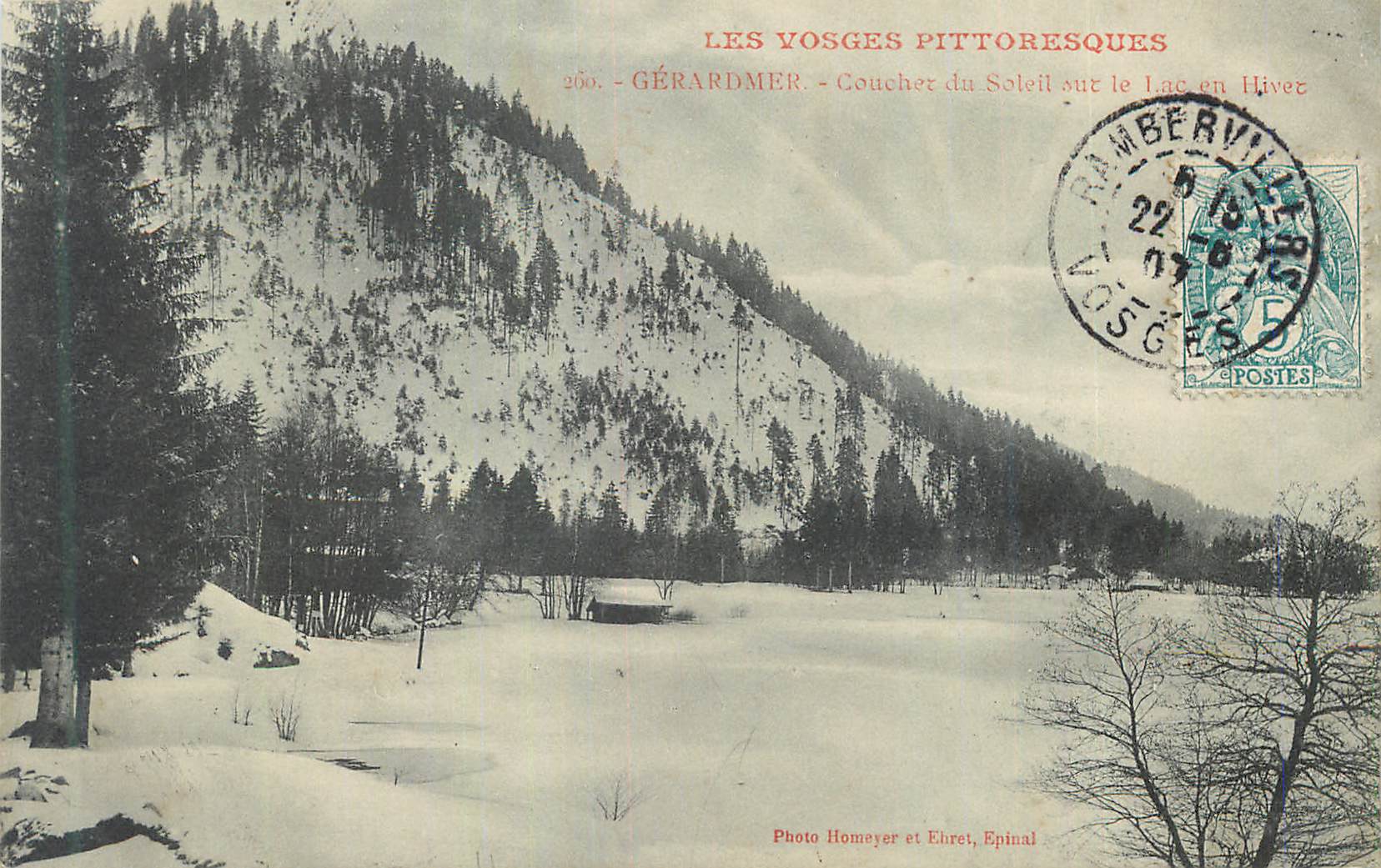 CPA Les Vosges Pittoresques Gerardmer Coucher du Soleil