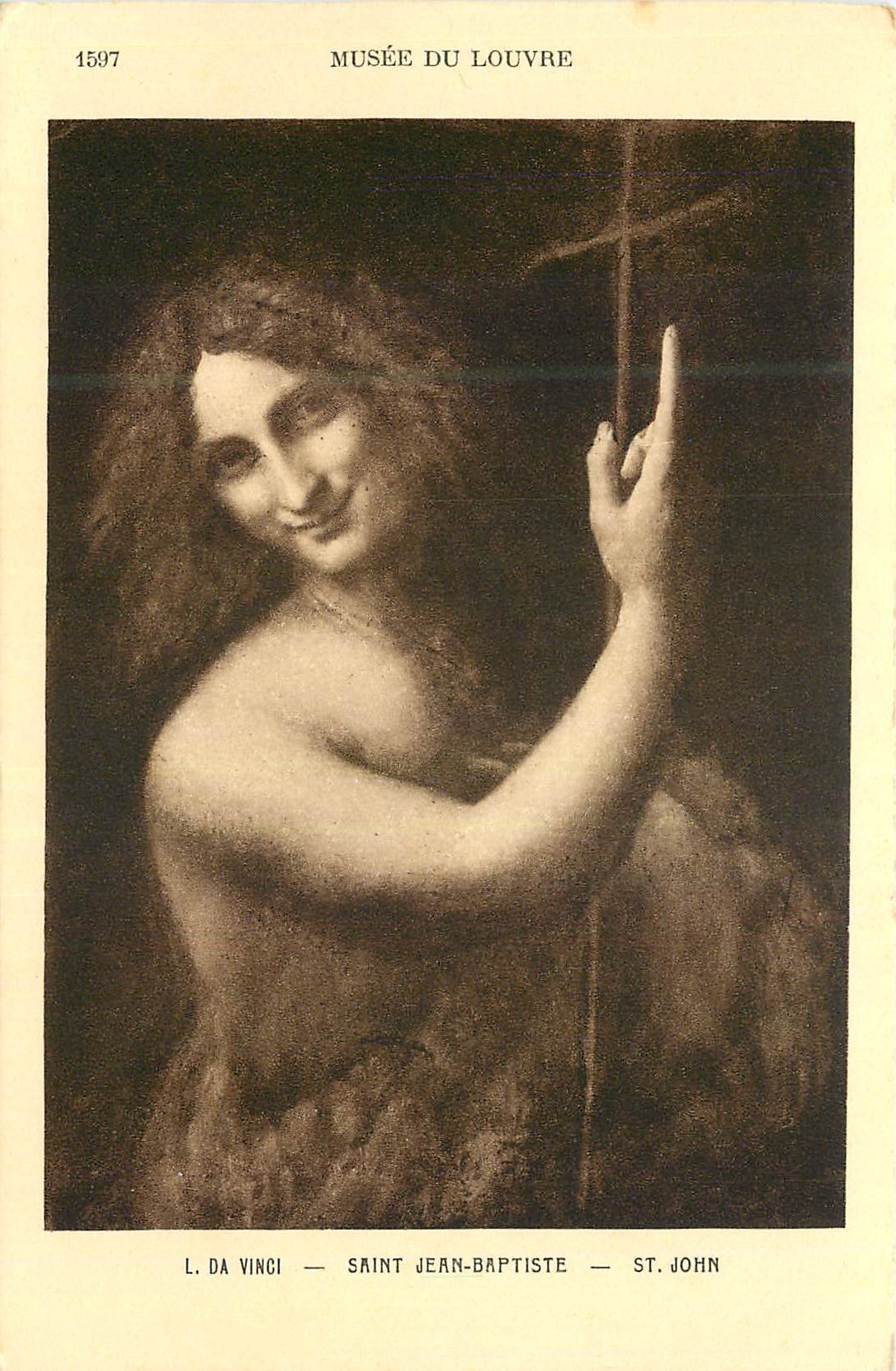 CPA J Da Vinci Saint Jean Baptiste St John Musee du Louvre
