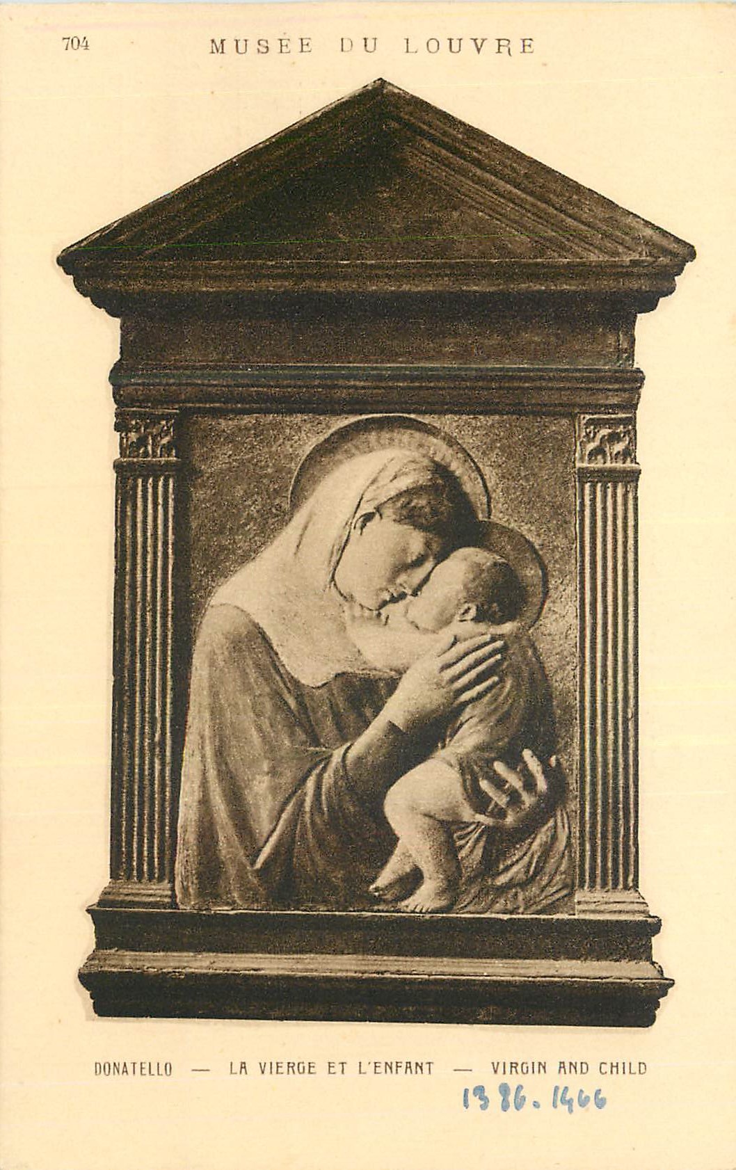 CPA Donatello La Vierge et l'Enfant Musee du Louvre