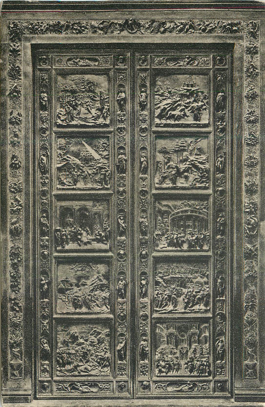 CPA Firenze Porta del Baltistero di S Giovanni (Ghiberti Lorenzo)