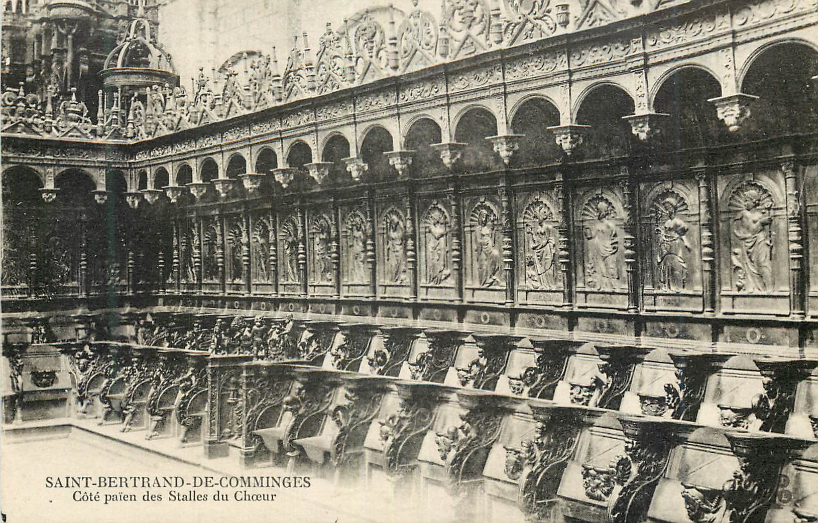 CPA Saint Bertrand de Comminges Cote Paien Des Stalles du Choeur