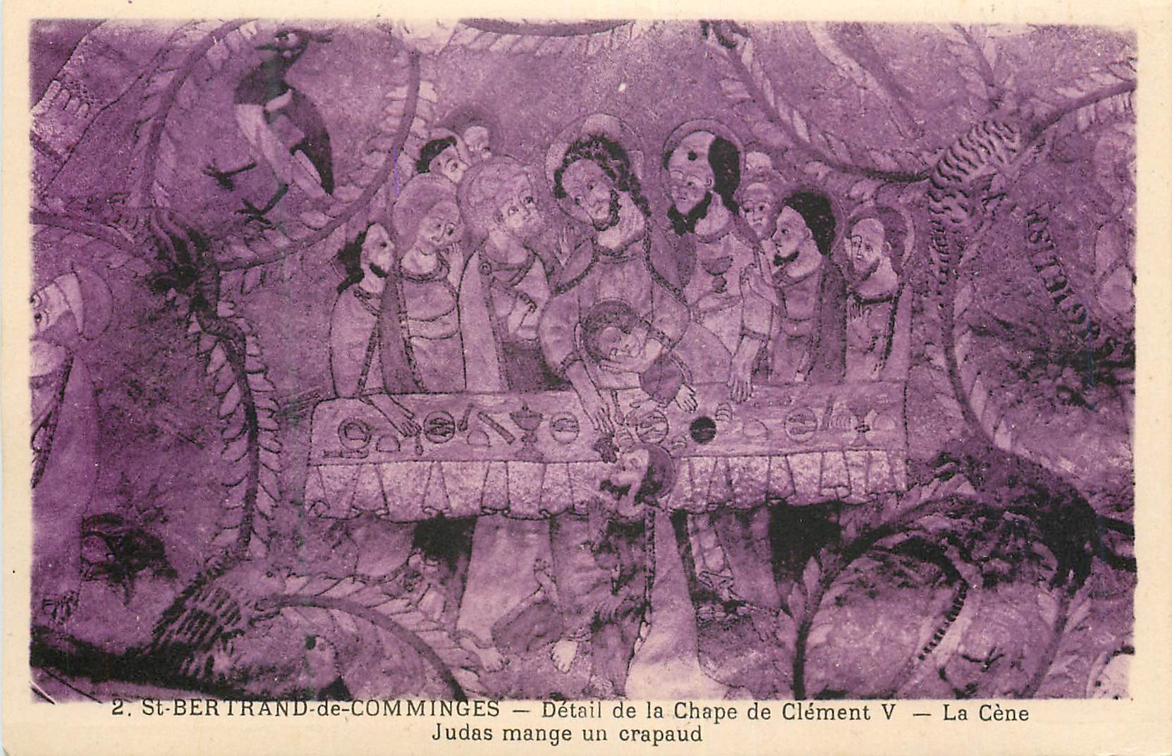 CPA Saint Bertrand de Comminges Detail de la Chape de Clement V La Cene Judas Mange un Crapaud