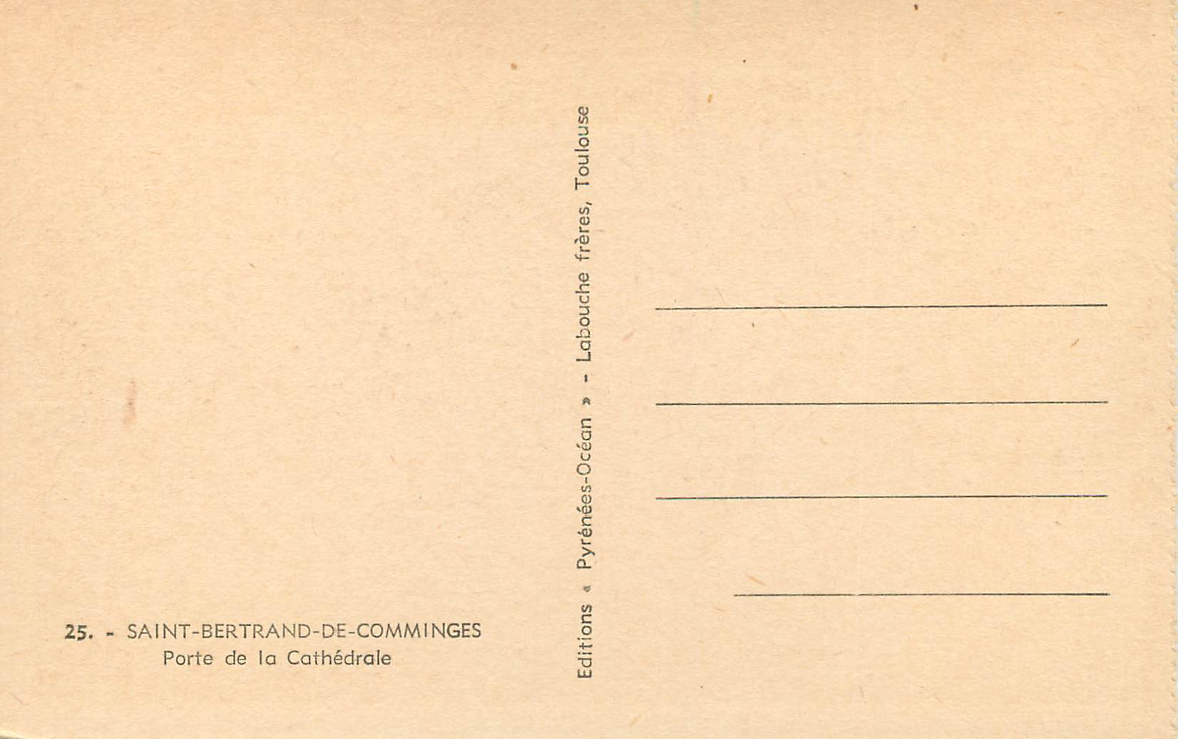 CPA Saint Bertrand de Comminges Porte de la Cathedrale — Rückseite