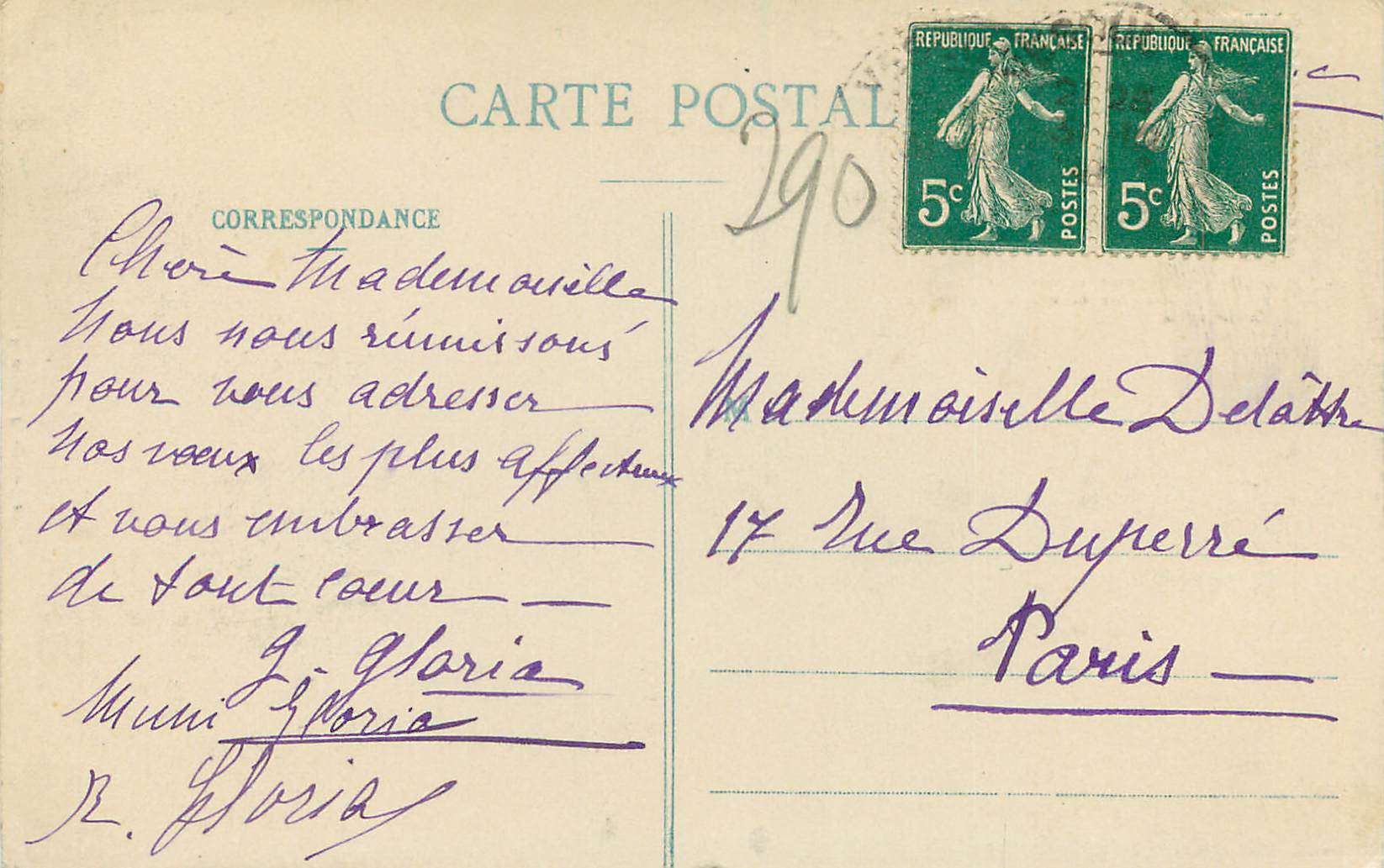 CPA La Haute Saone Historique Chauvirey le Chapel (St Hubert) — Verso