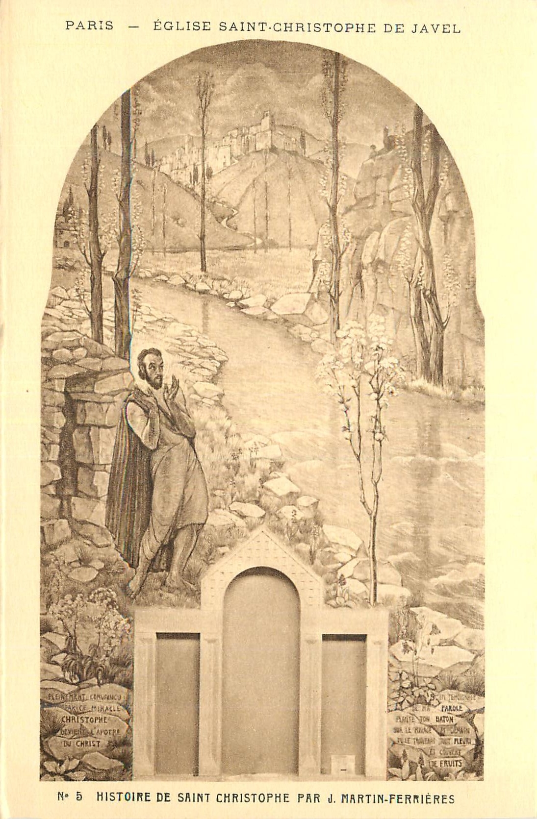 CPA Eglise Saint Christophe de Javel par Martin Perrieres