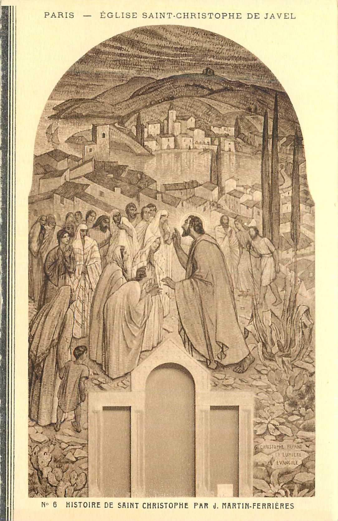 CPA Eglise Saint Christophe de Javel par Martin Perrieres