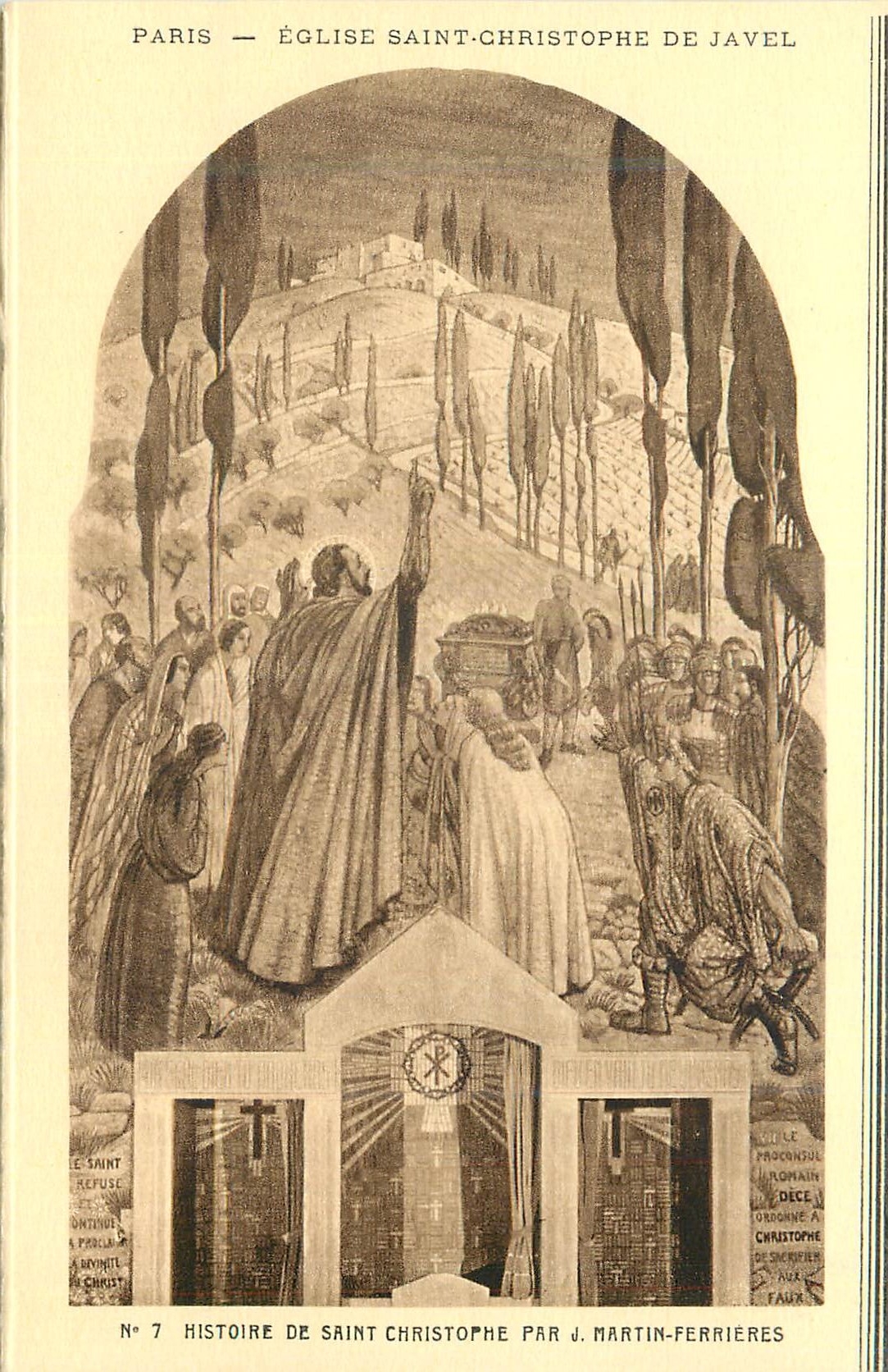 CPA Eglise Saint Christophe de Javel par Martin Perrieres