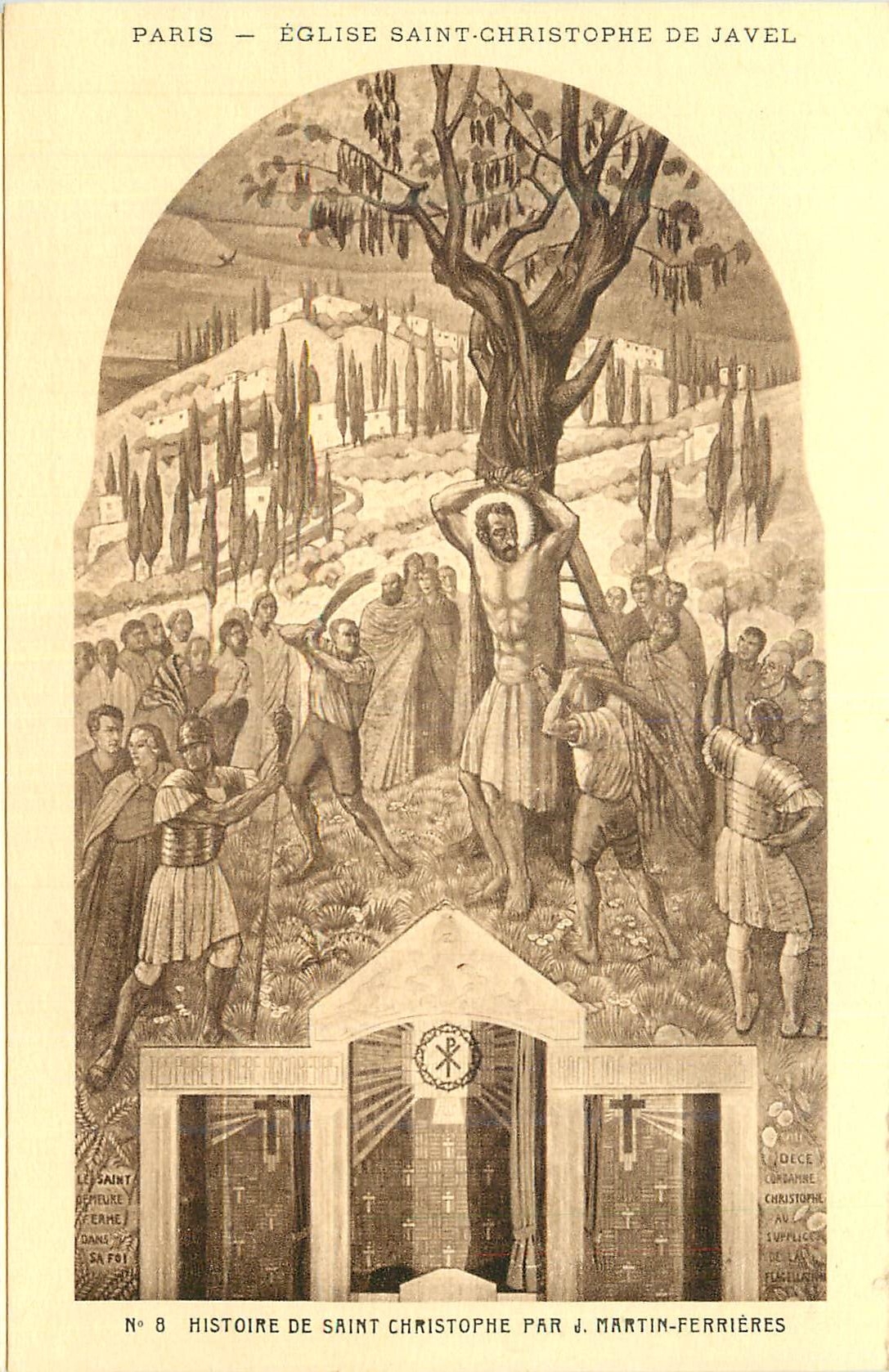 CPA Eglise Saint Christophe de Javel par Martin Perrieres