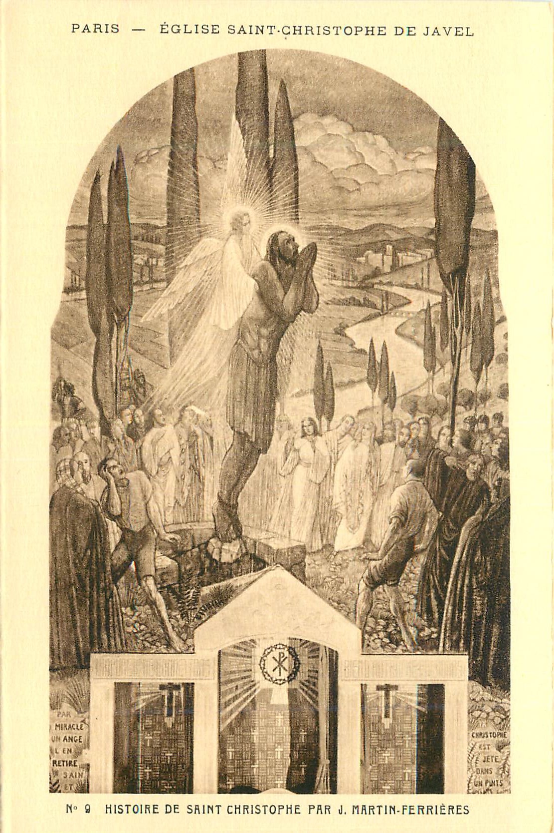 CPA Eglise Saint Christophe de Javel par Martin Perrieres