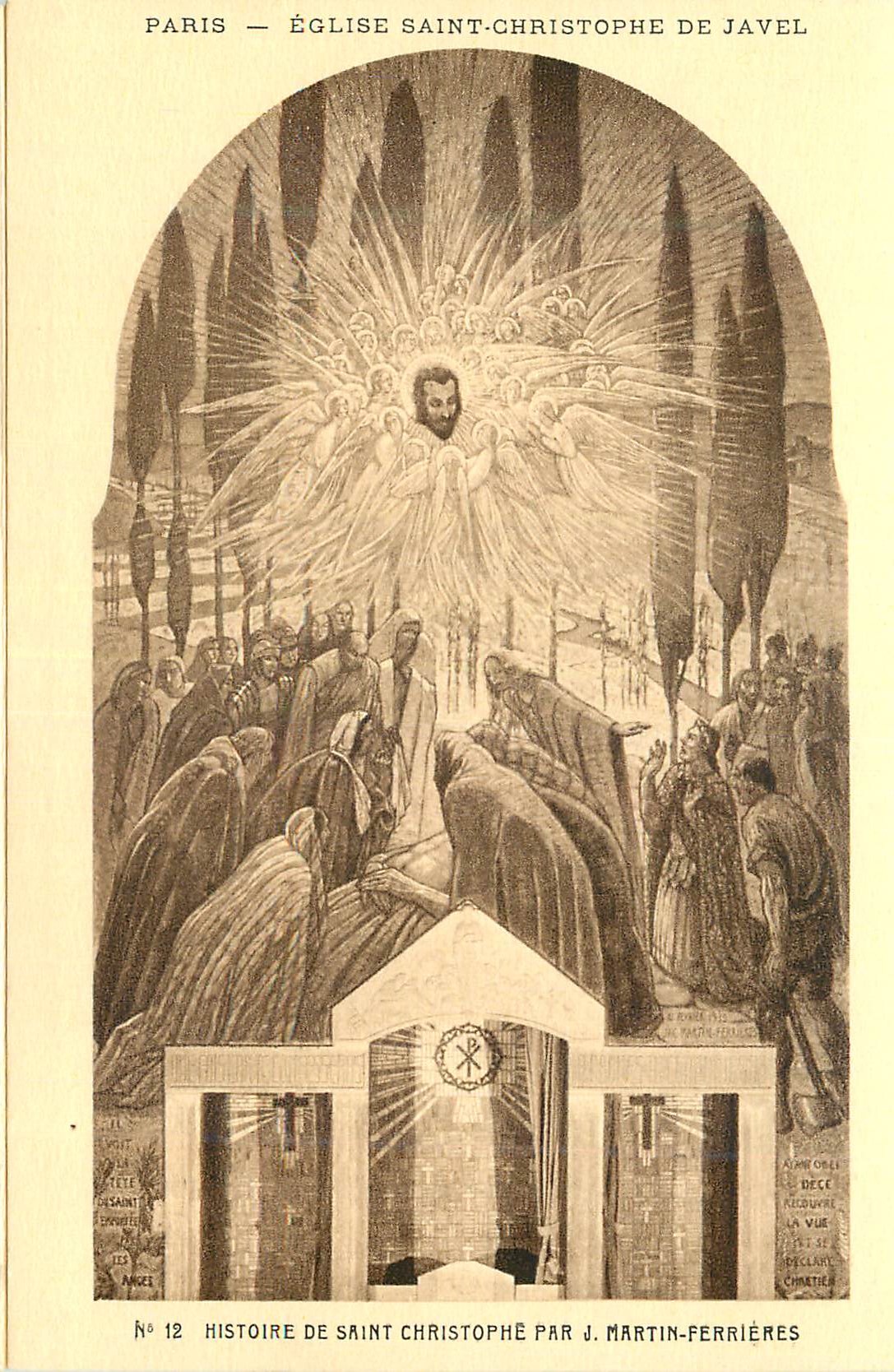 CPA Eglise Saint Christophe de Javel par Martin Perrieres 
