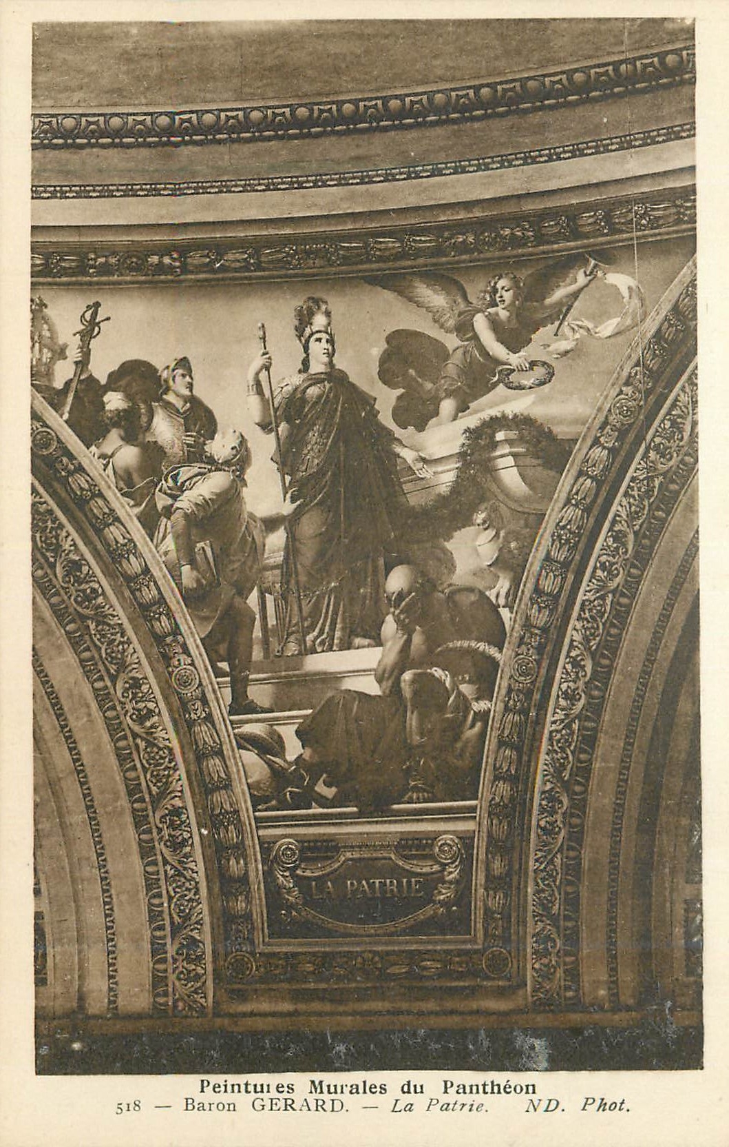 CPA Peintures Murales du Pantheon Baron Gerard La Patrie