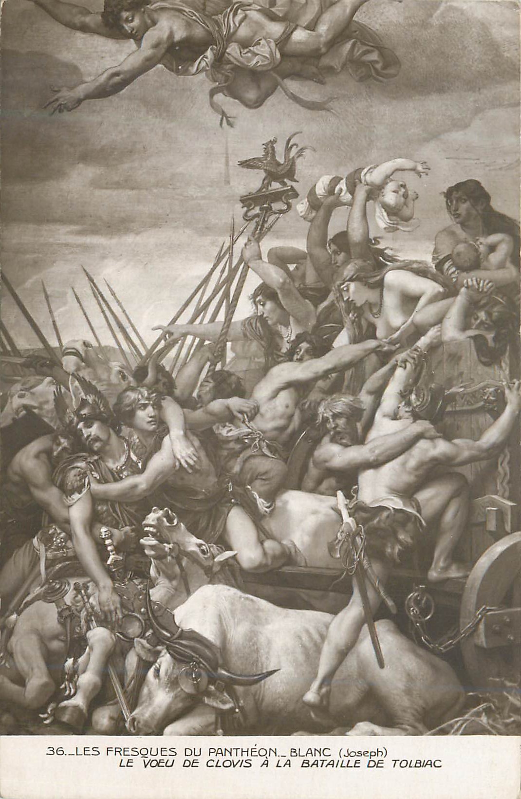 CPA Les Fresques du Pantheon Blanc (Joseph) Le Voeu de Clavis a la Bataille de Tolbiac