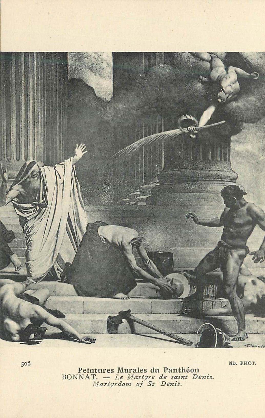 CPA Peintures Murales du Pantheon Bonnat Le Martyre de Saint Denis