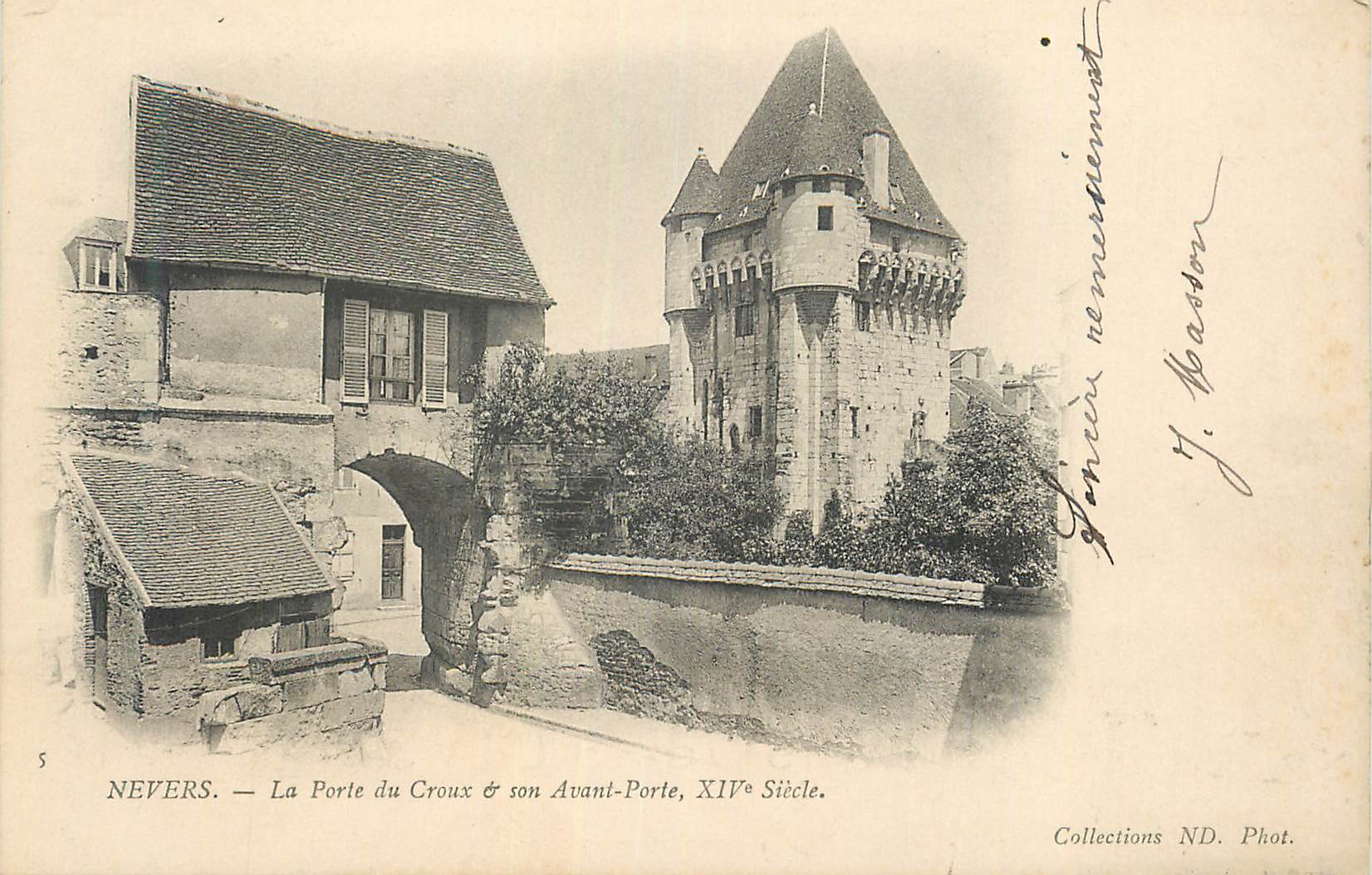 Nevers — Die Pforte des Kreuzes & ihr Vorportal, 14. Jahrhundert — J. Baston Phot.
