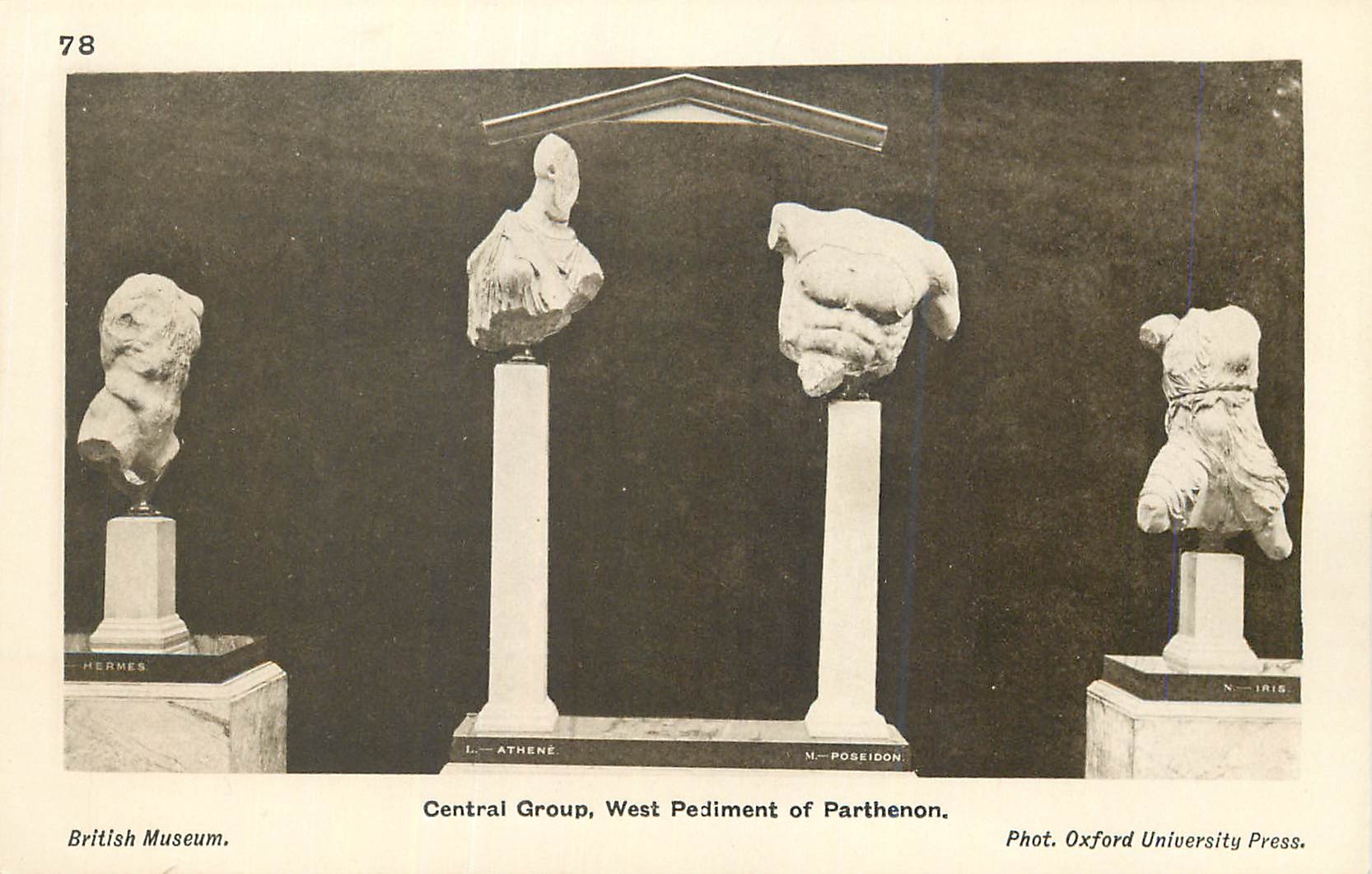 CPA Central Group West Padiment of Parthenon British Museum