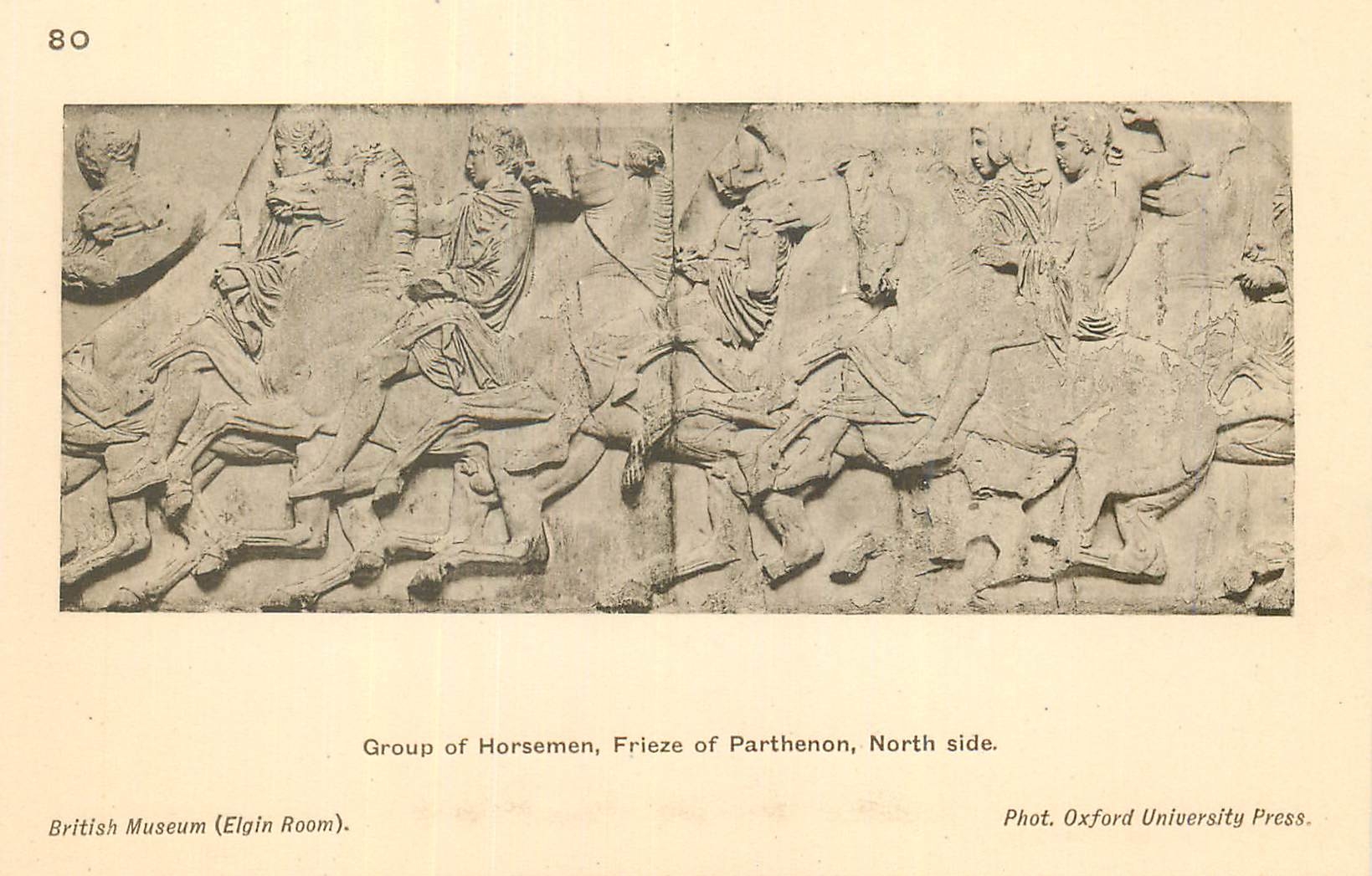 CPA Group of Horsemen Frieze of Parthenon North Side British Museum