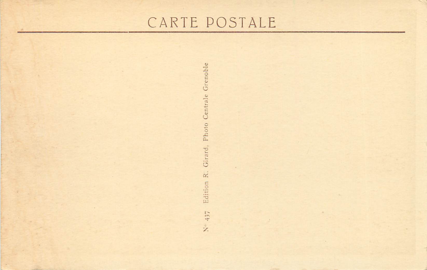 Vizille — Le Château XVIIe siècle (Résidence Présidentielle) — Photo Girard, Édition Grenoble — Rückseite
