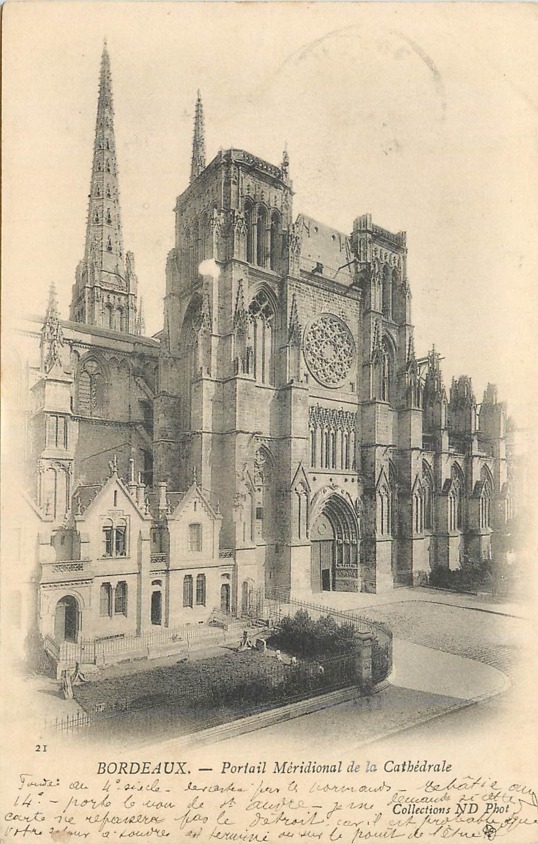 CPA Bordeaux Portail Meridional de la Cathedrale (carte 1900)