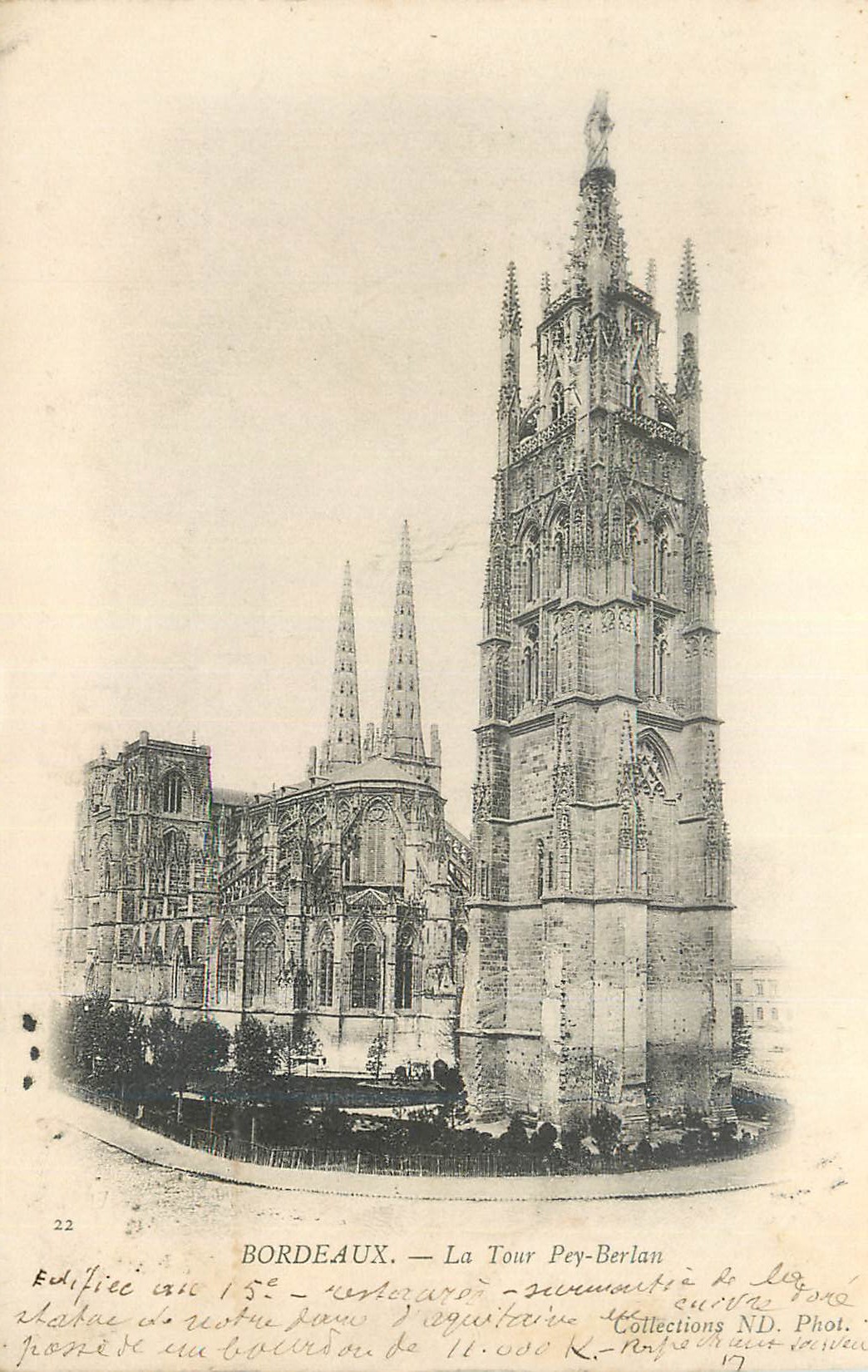 Bordeaux — La Tour Pey-Berland — Collections ND. Phot. 22