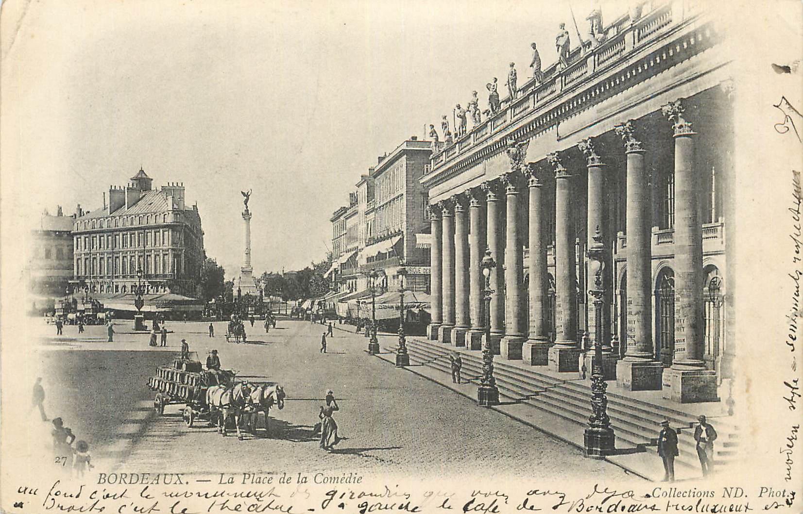 CPA Bordeaux La Place de la Comedie (carte &900)