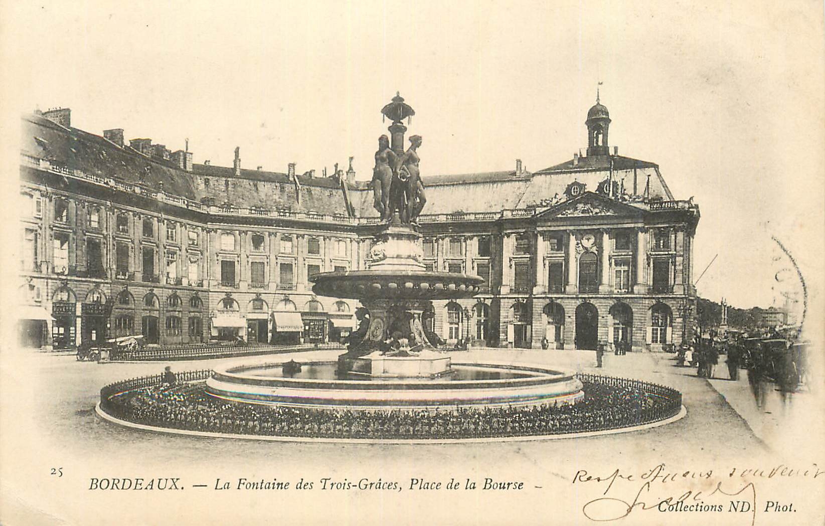 CPA Bordeaux La Fontaine des Trois Graces  Place de la Bourse