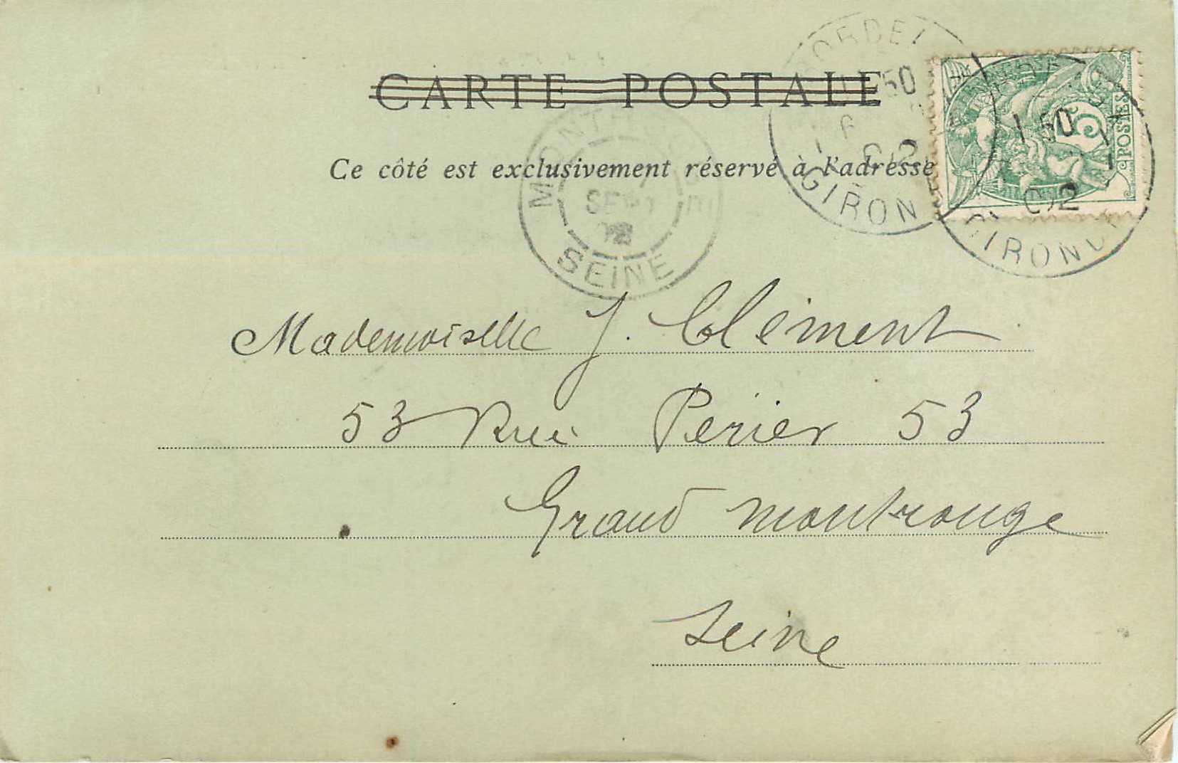 CPA Bordeaux Abside de l'Eglise Saint Andre — Verso