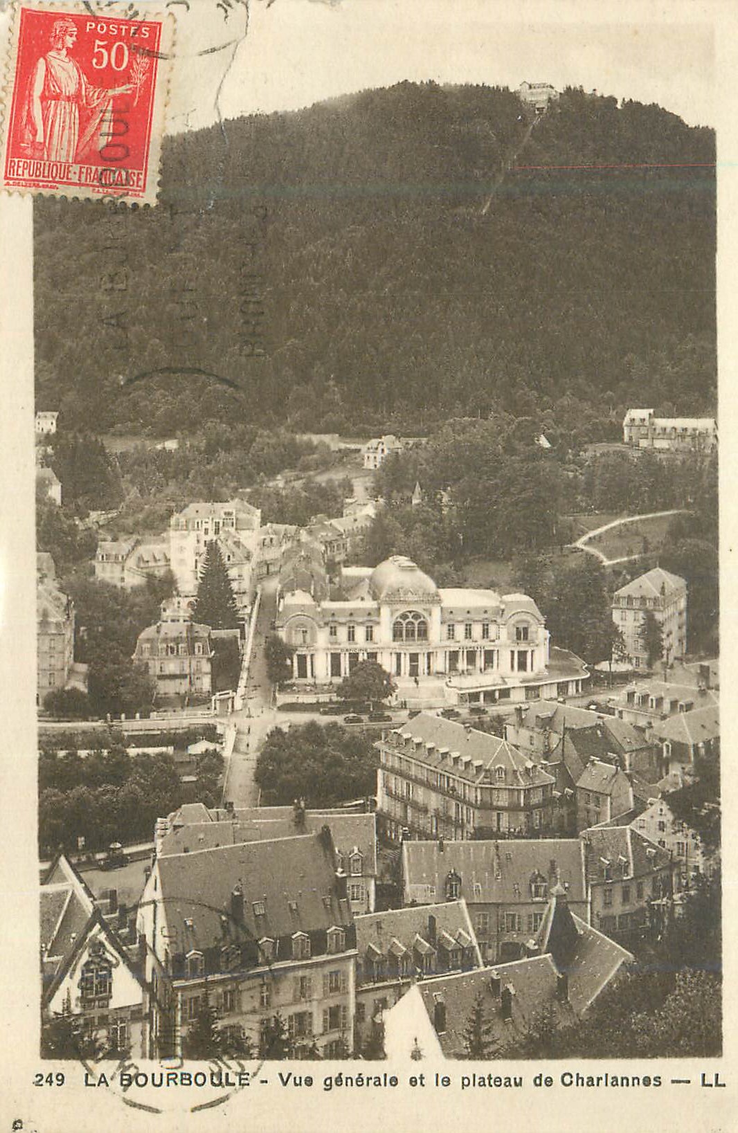 CPA La Bourboule vue Generale et le Plateau de Charlannes LL