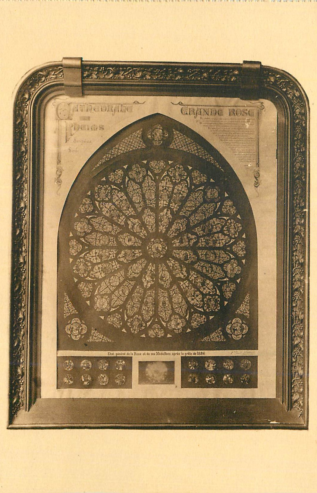 CPA Reims Hotel le Vergeur La Grande Rose de la Cathedrale Tableau Offert par M Paul Simon