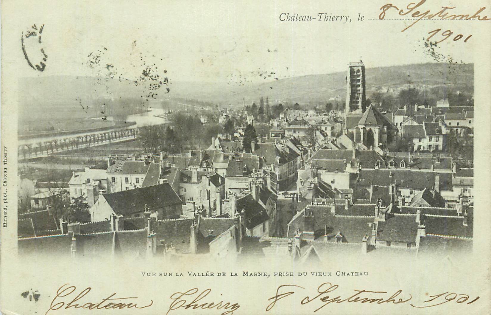 CPA Vue sur la vallee de la Marne prise du Vieux Château (carte 1900)