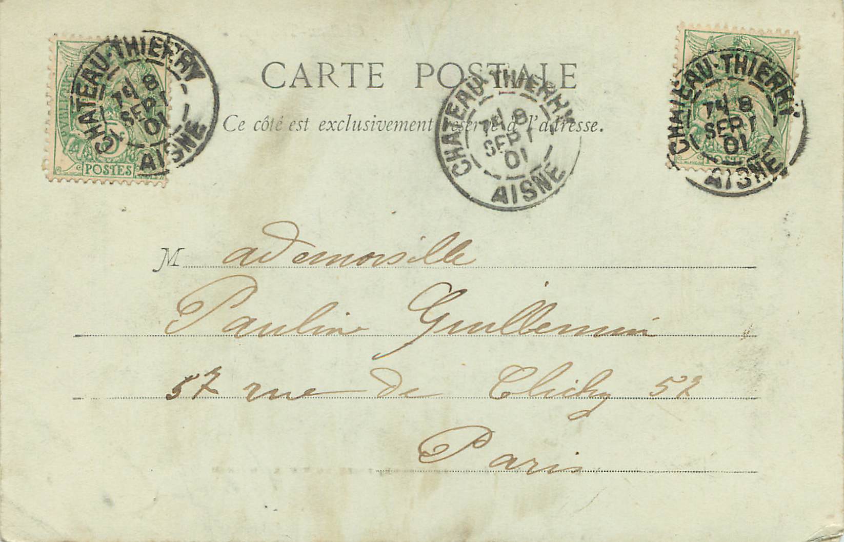 CPA Vue sur la vallee de la Marne prise du Vieux Château (carte 1900) — Back