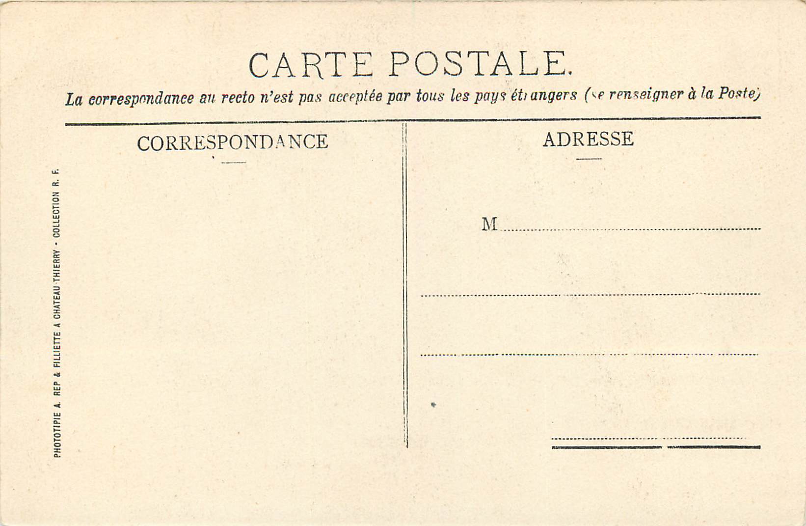 CPA Chateau Thierry Vue Generale de la Ville — Rückseite