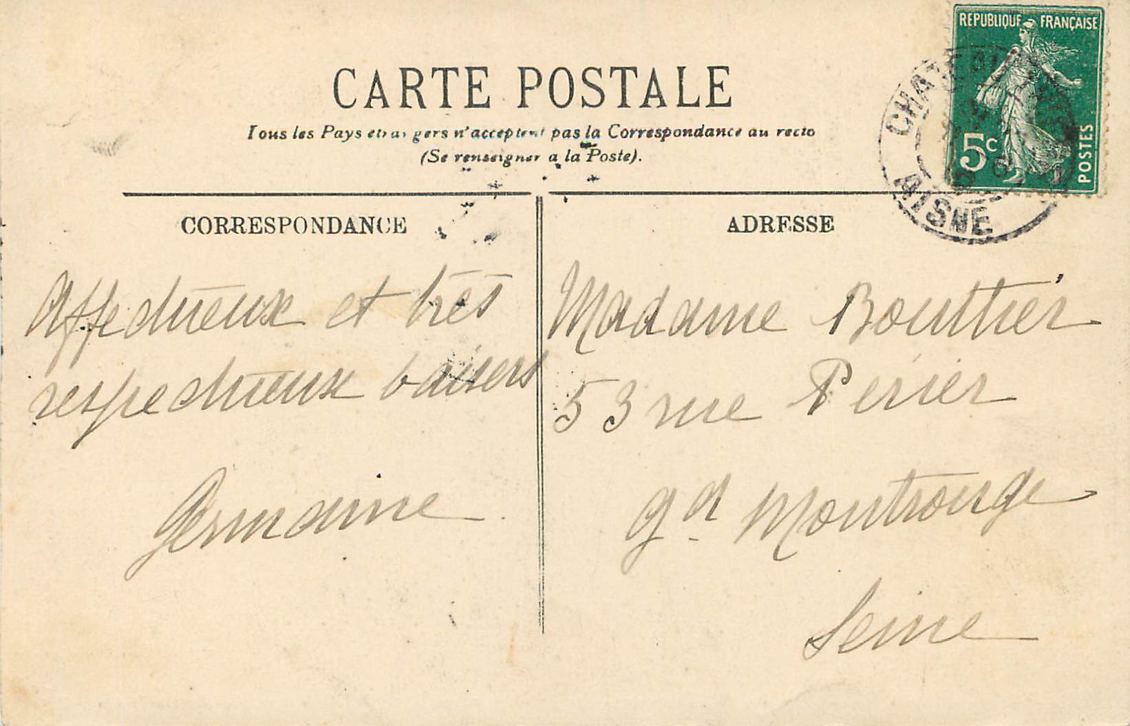 Château-Thierry — Les Souterrains — Salle des Gardes — Éditeur Édouard Pictet, n°350 — Reverso