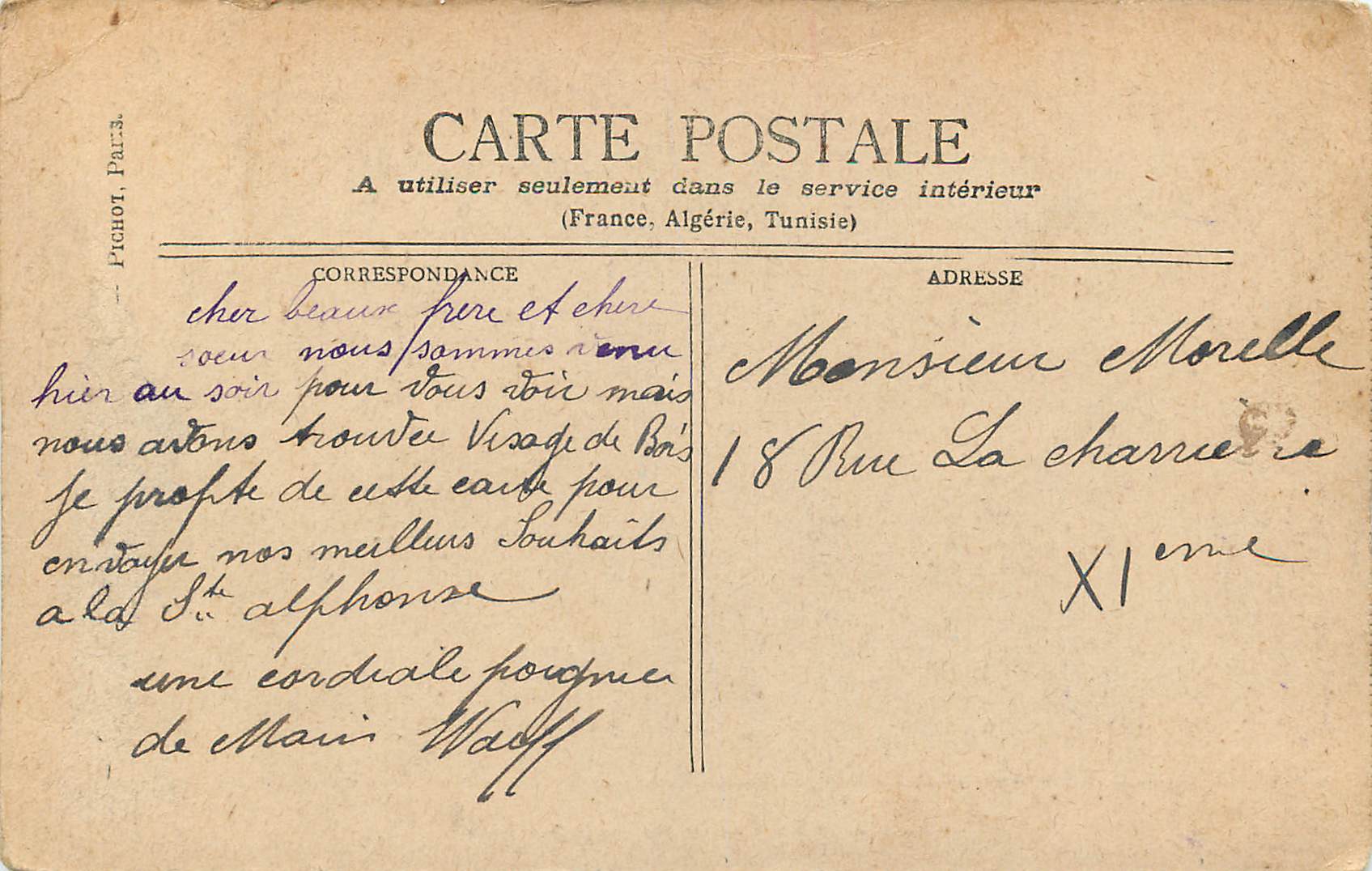 CPA Paris le Palais du Luxembourg — Rückseite