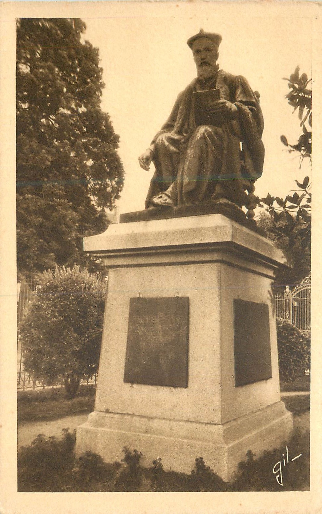 Statue de Pierre Belon — Le Mans (Sarthe) — éd. Gil