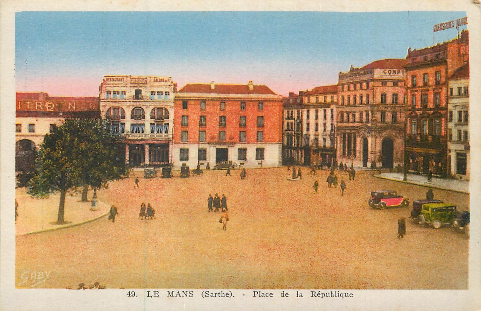 CPA le Mans(Sarthe) Place de la Republique 