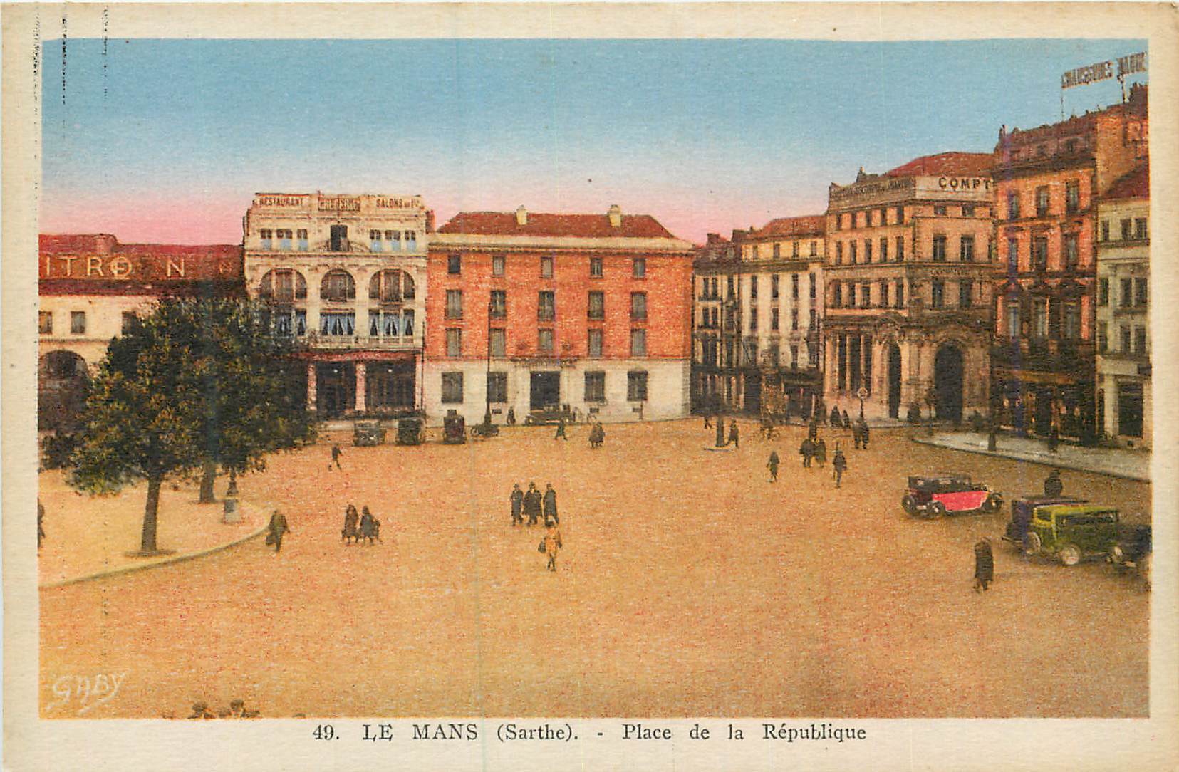 CPA le Mans(Sarthe) Place de la Republique