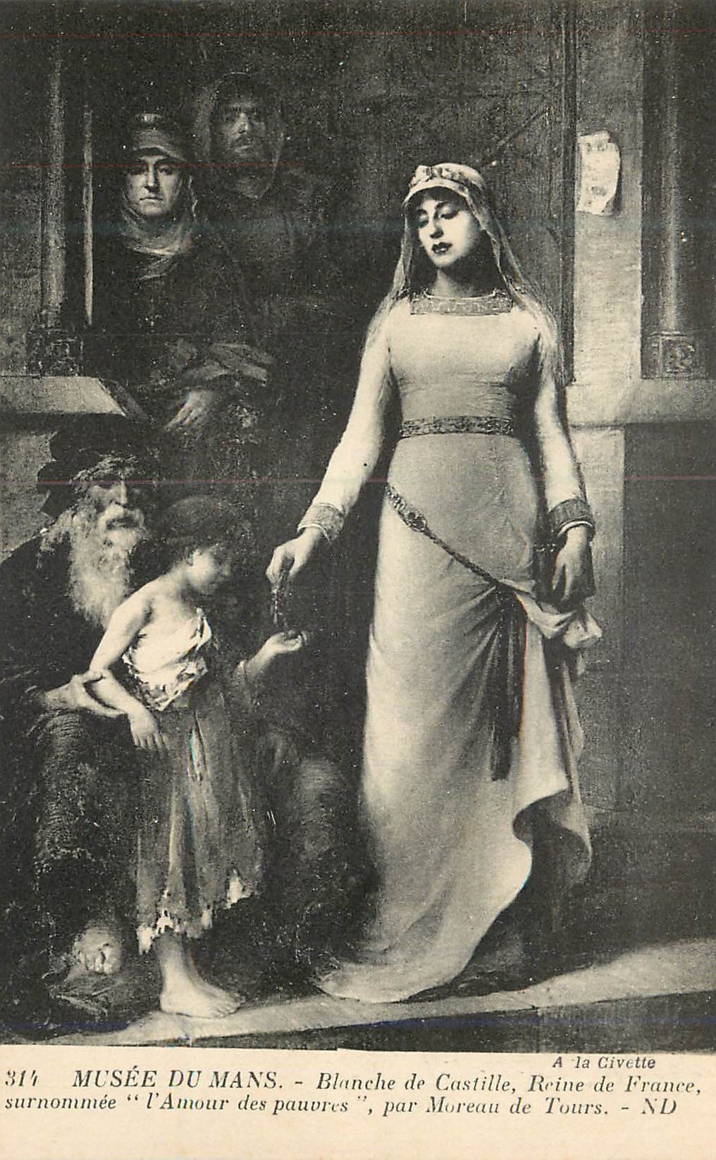 CPA Musee du Mans Blanche de Castille Reine de France surnomee l'Amour des pauvres par Moreau de Tours
