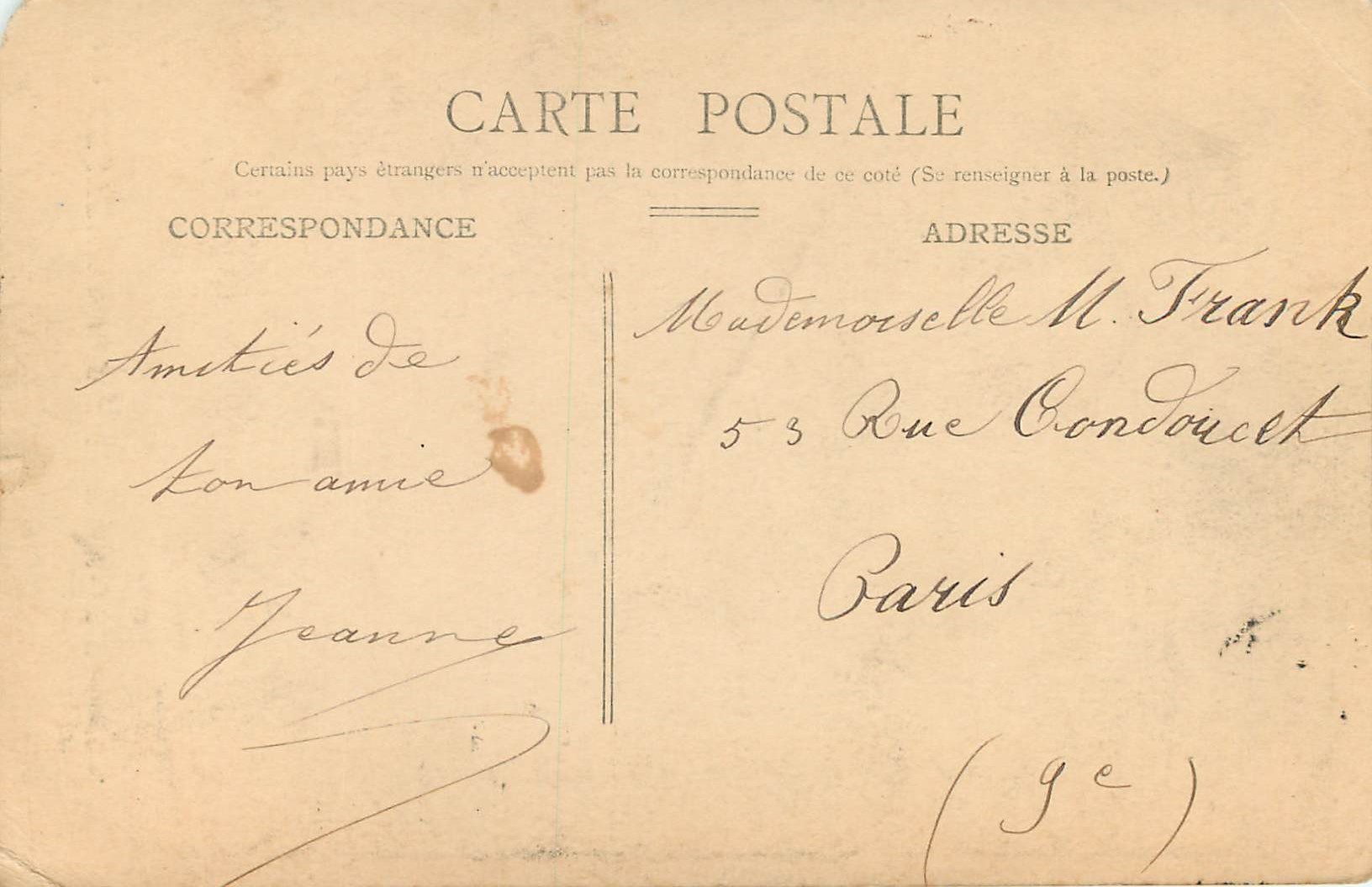 CPA le Vieux Mans — Rückseite