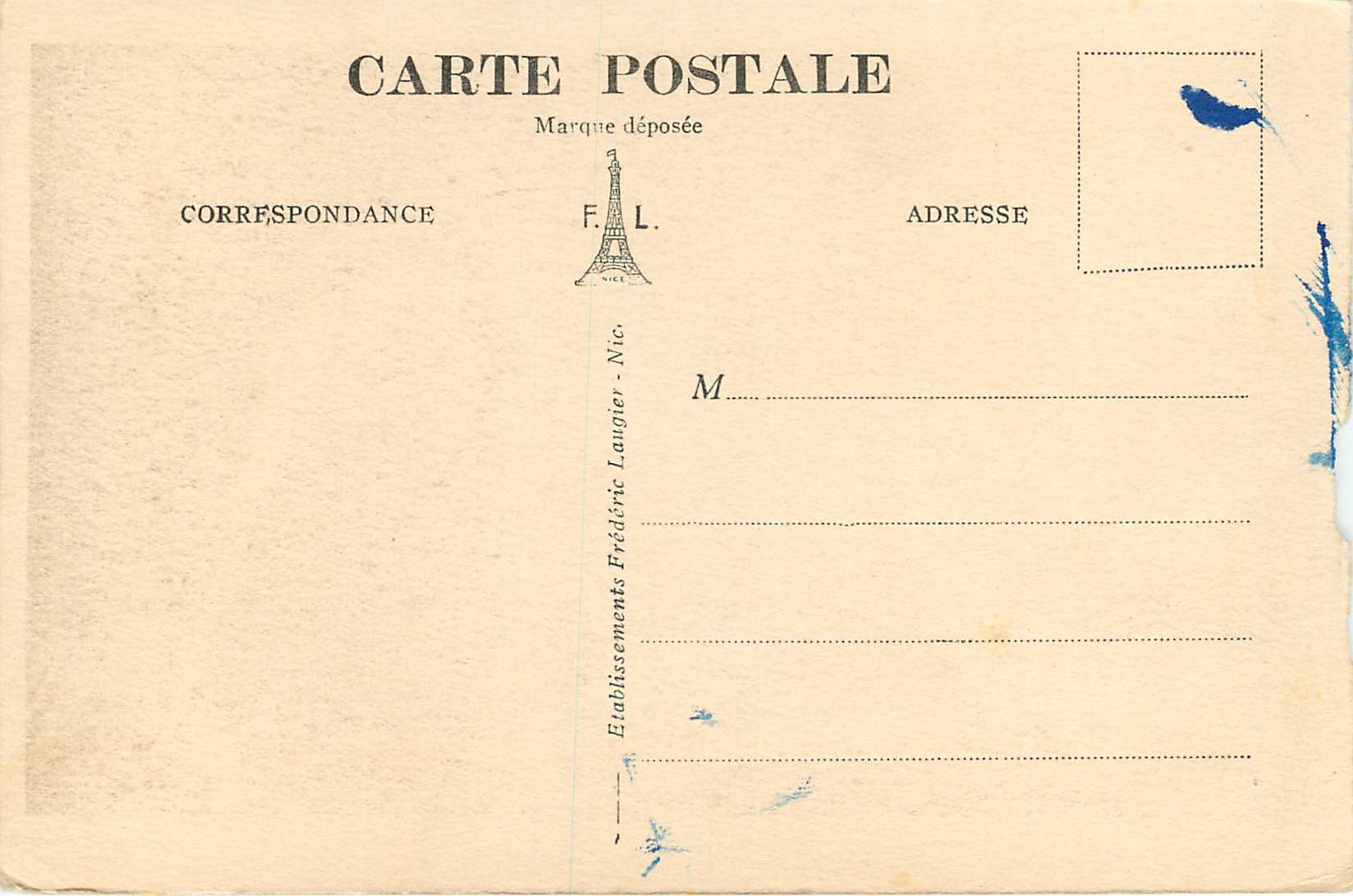 CPA St Cesaire (AM) Interieur des Grottes la Porte des Fees — Rückseite