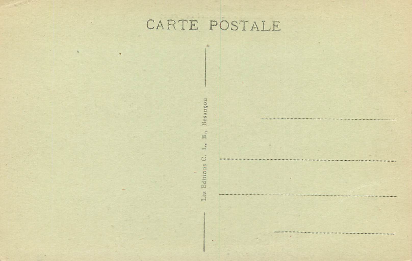 CPA a Haute Saone Pittoresque Vesoul (Hte Saone)le Sabot de Frotey — Rückseite