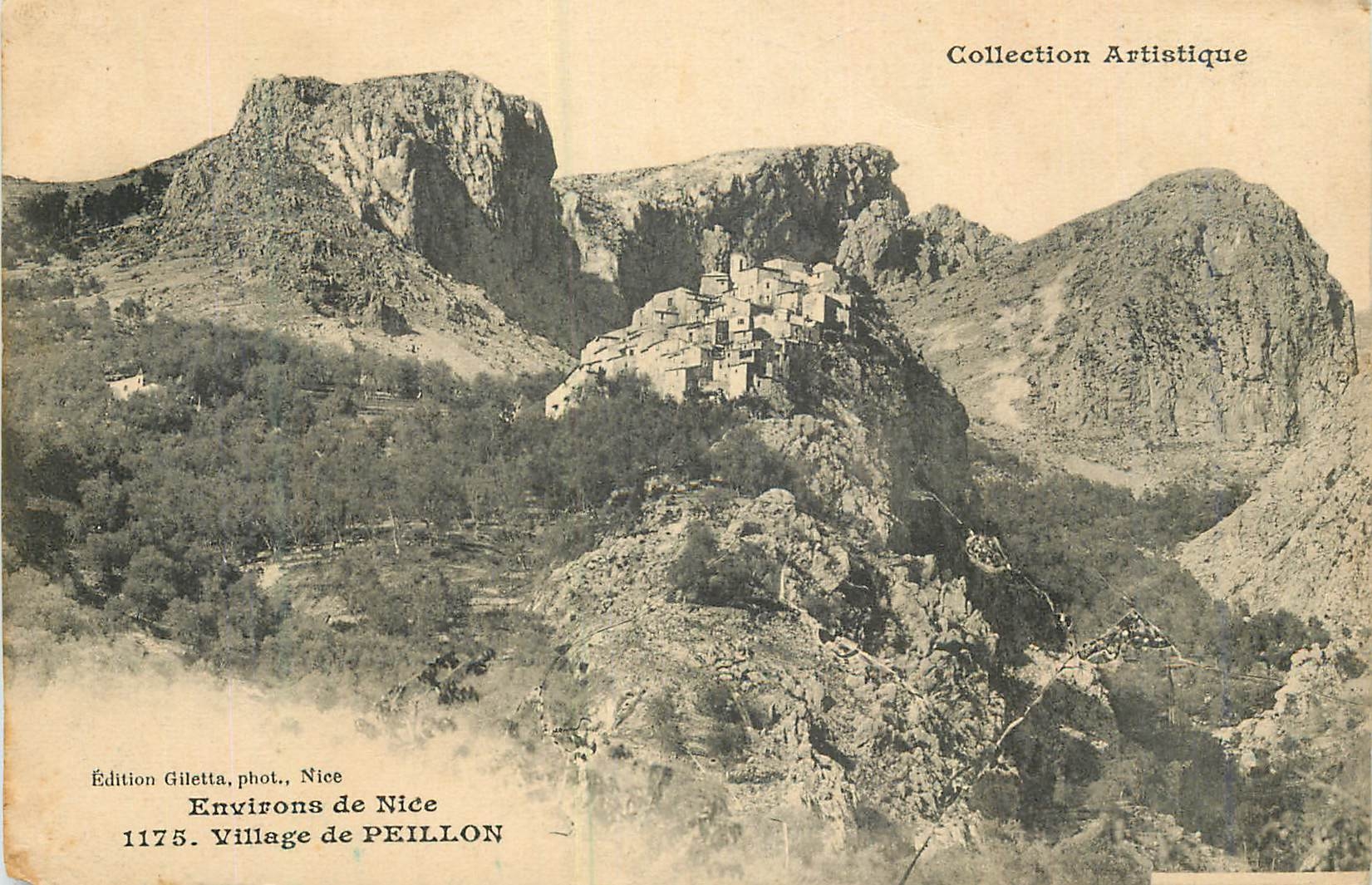 CPA Environs de Nice Village de Peillon