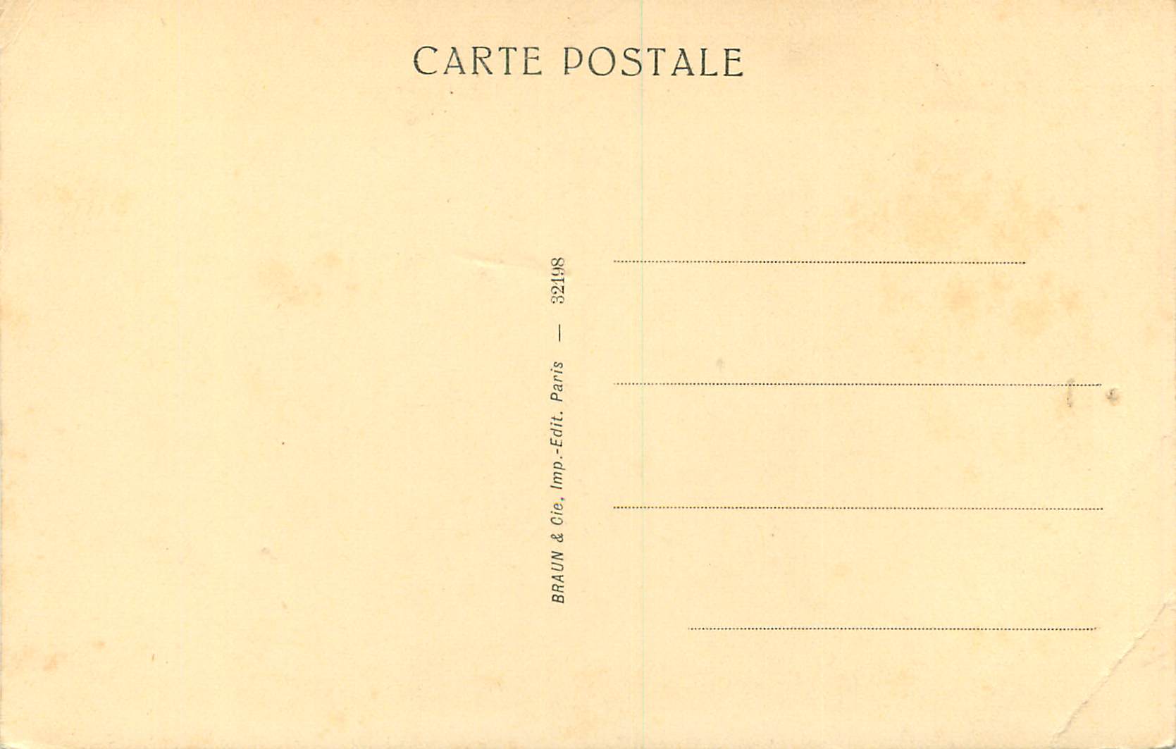 CPA J Reynolds le Petit Samuel — Rückseite