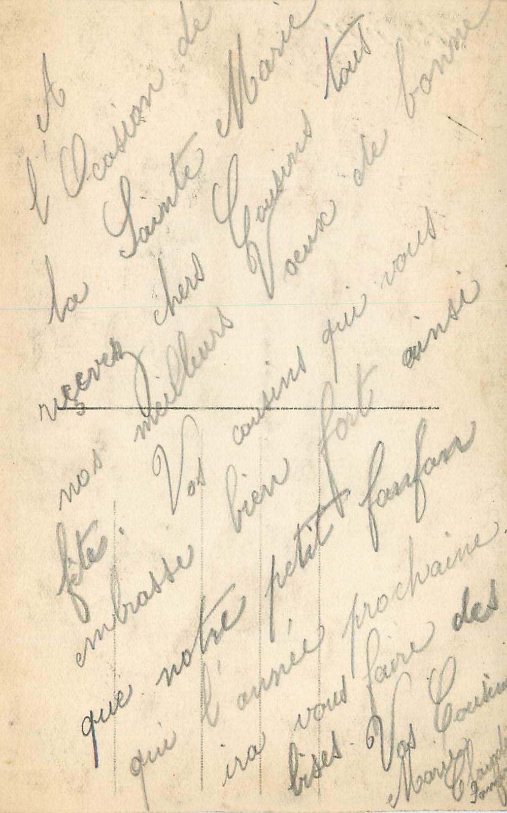 CPA Bonne Fete Enfants — Rückseite