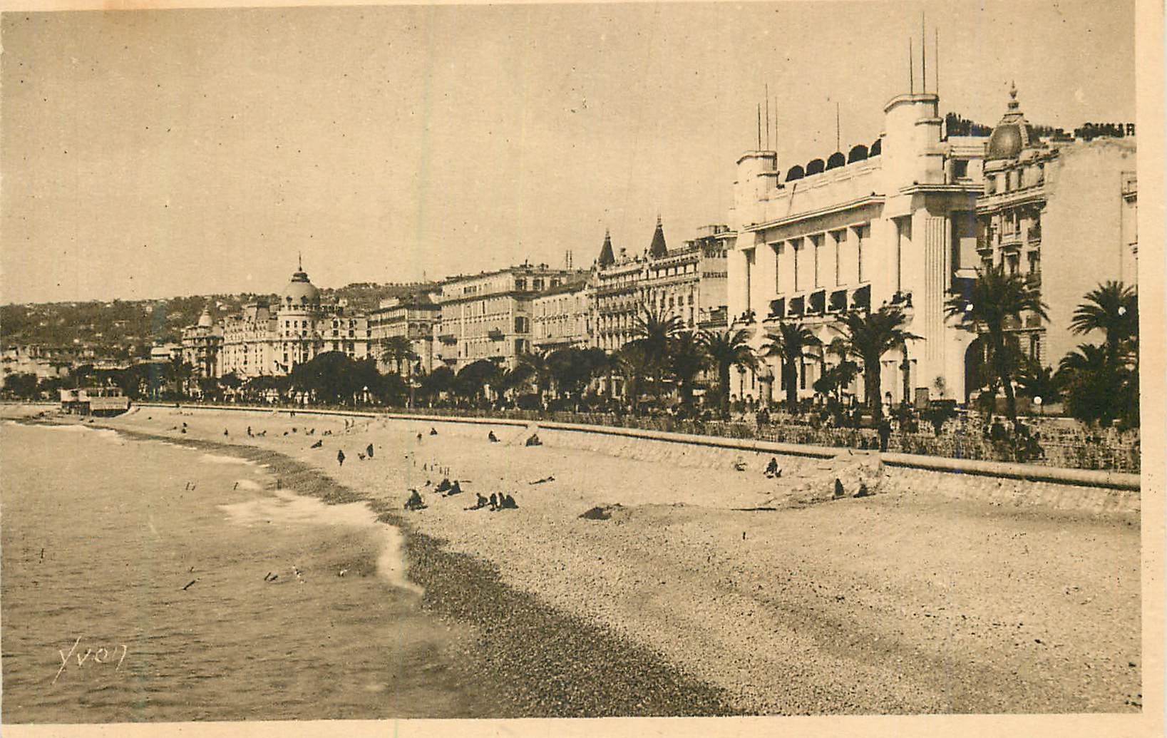 CPA Cote d'Azur Nice (Alpes Mar) Promenade des Anglais et Palais de la Mediterranee