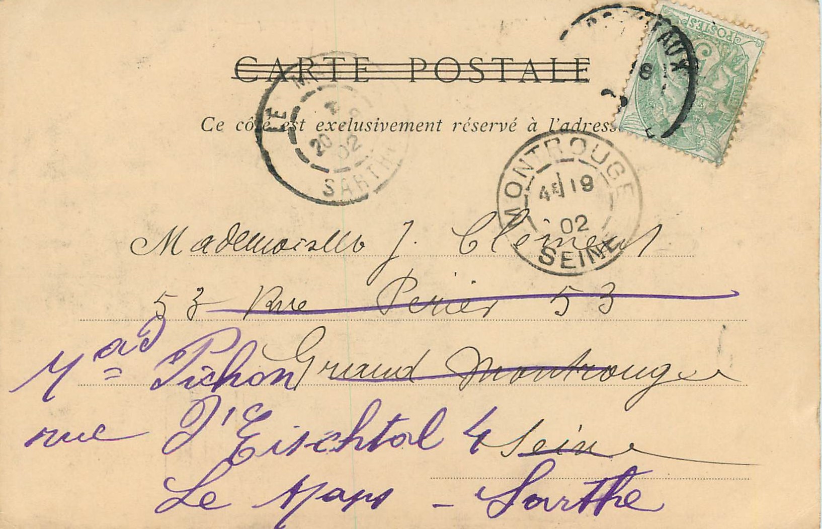 CPA Bordeaux Portail de l'Eglise Sainte Croix XIe Siecle (carte 1900) — Rückseite