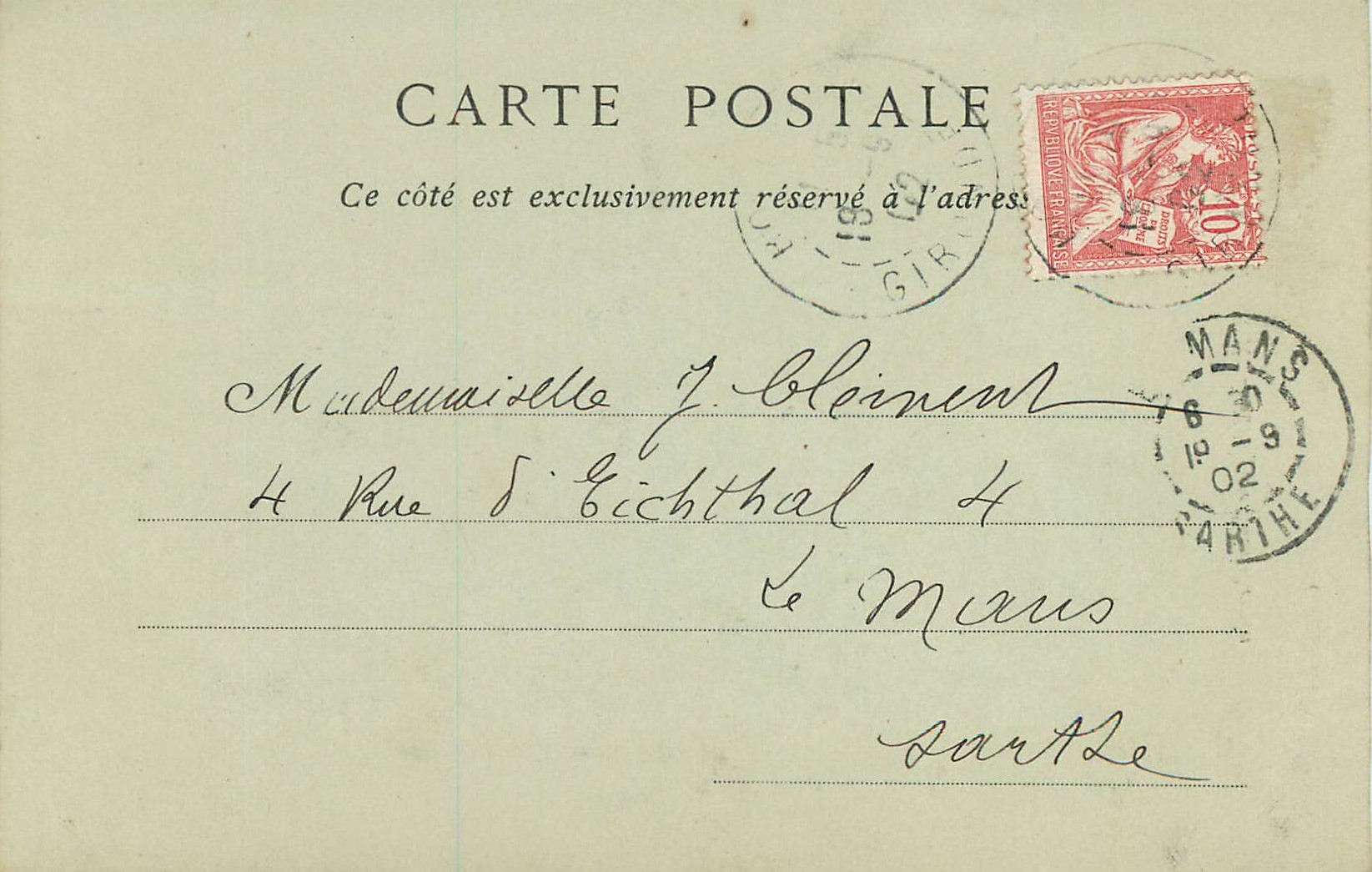 CPA Bordeaux l'Eglise Saint Seurin (carte 1900) — Verso