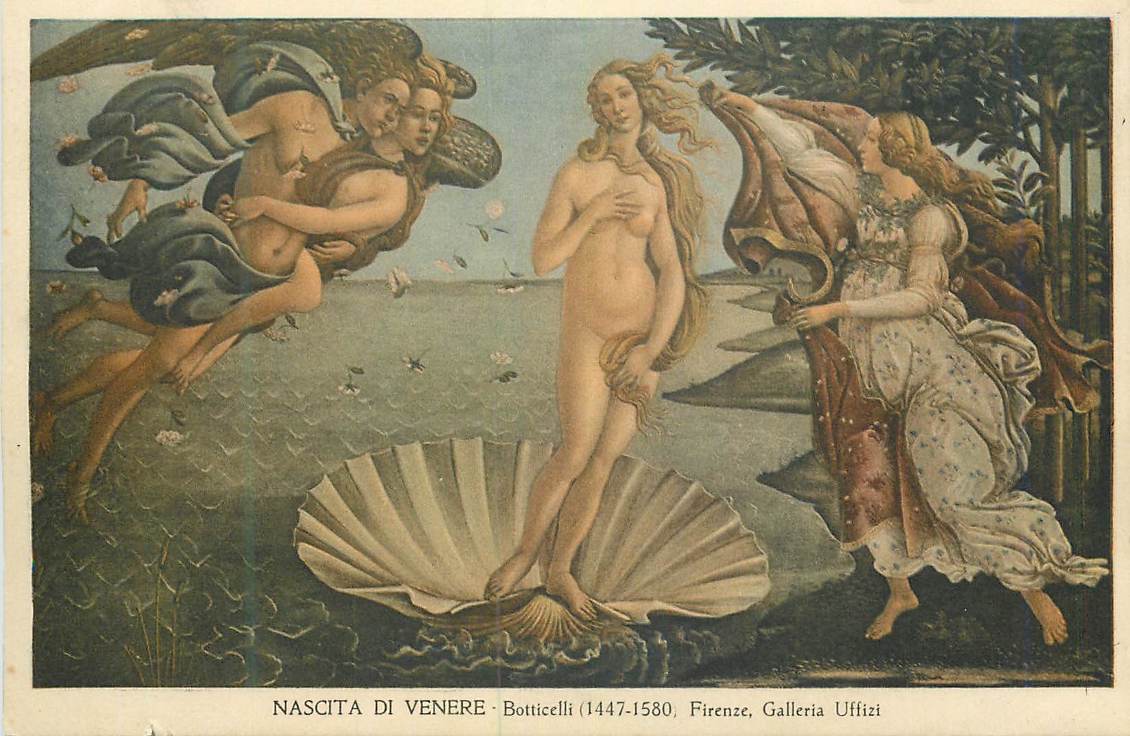 CPA Nascita Di Venere Botticelli (1447 1580) Firenze Galleria Uffizi