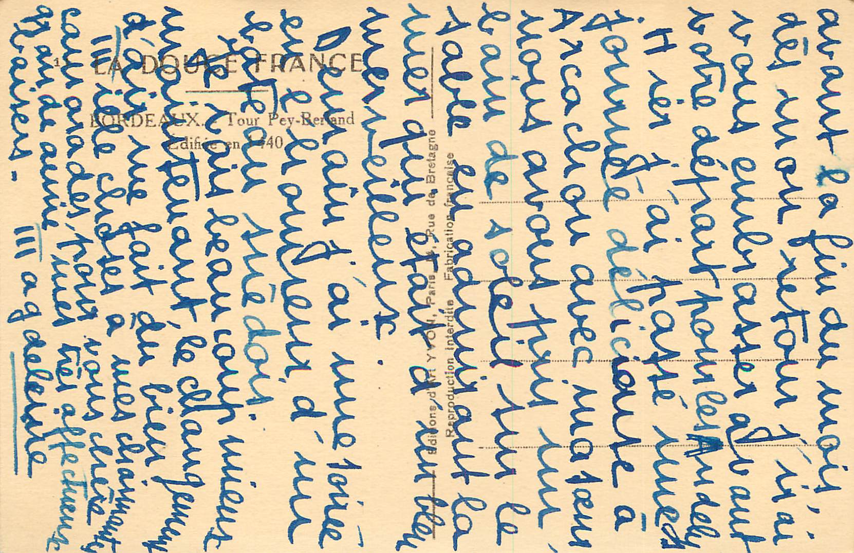 Tour Pey-Berland — Bordeaux — Éditeur Yvon, n° 17 — Reverso