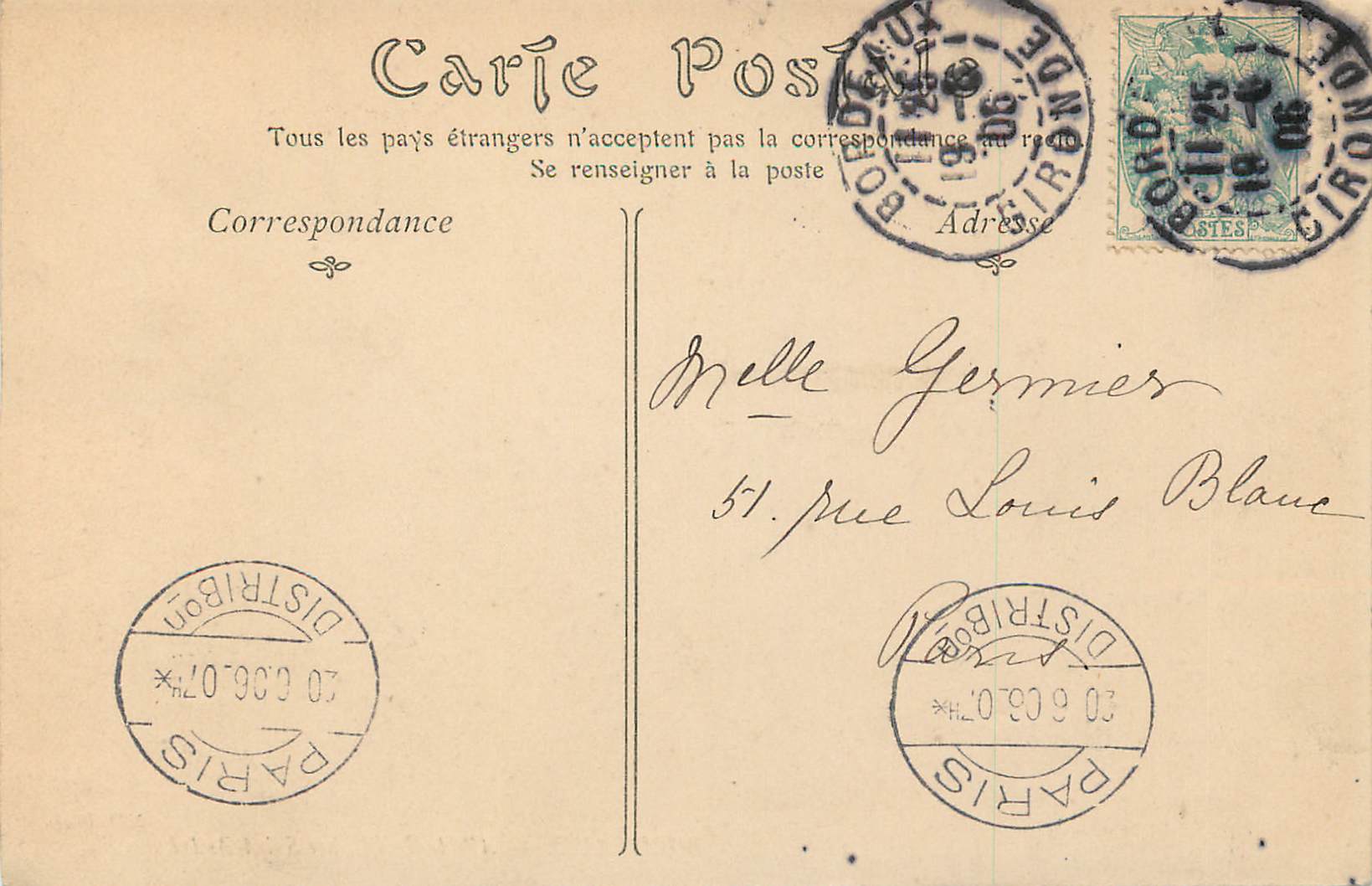 CPA Bordeaux Abside de l'Eglise Saint Andre — Verso